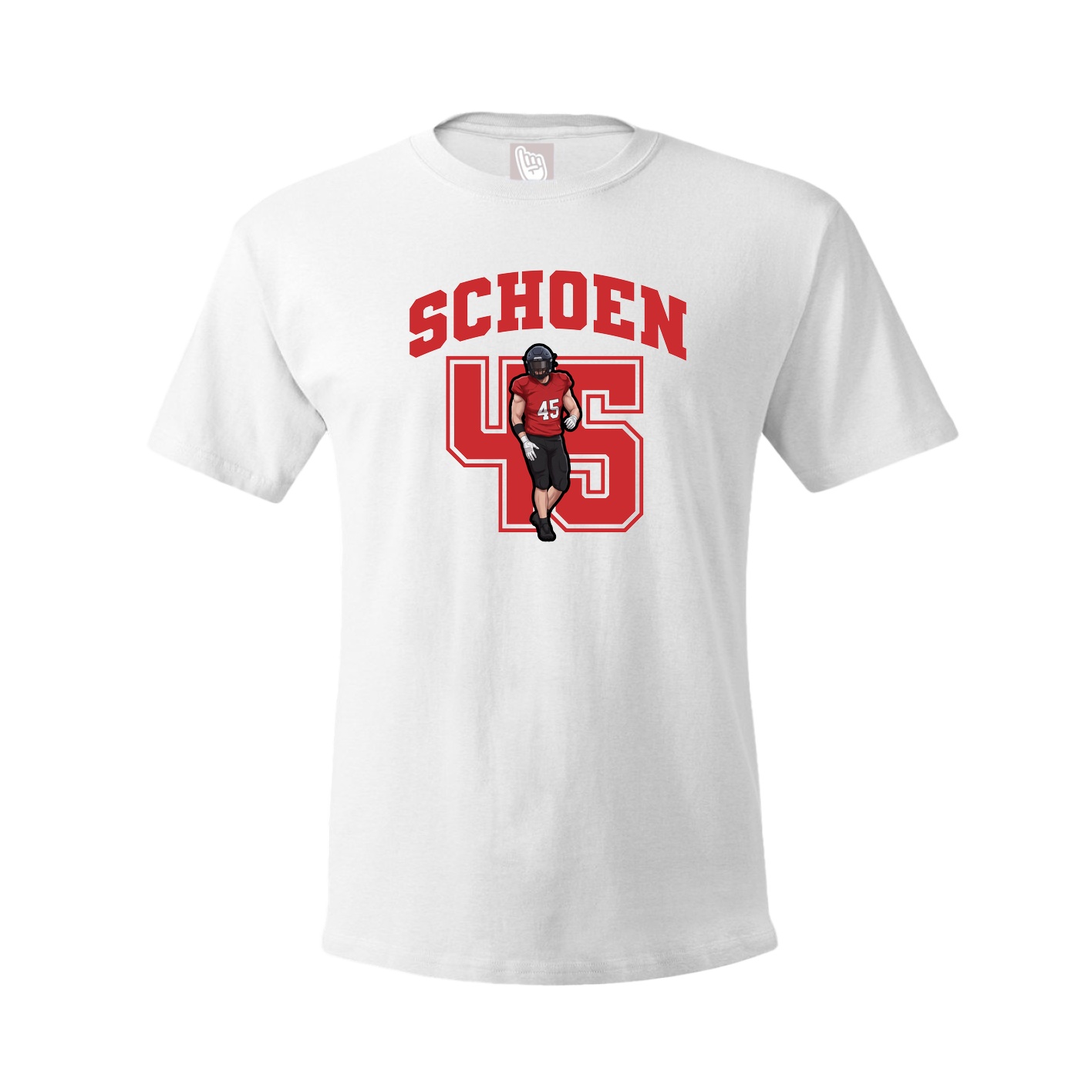 Youth Tee — Number in White