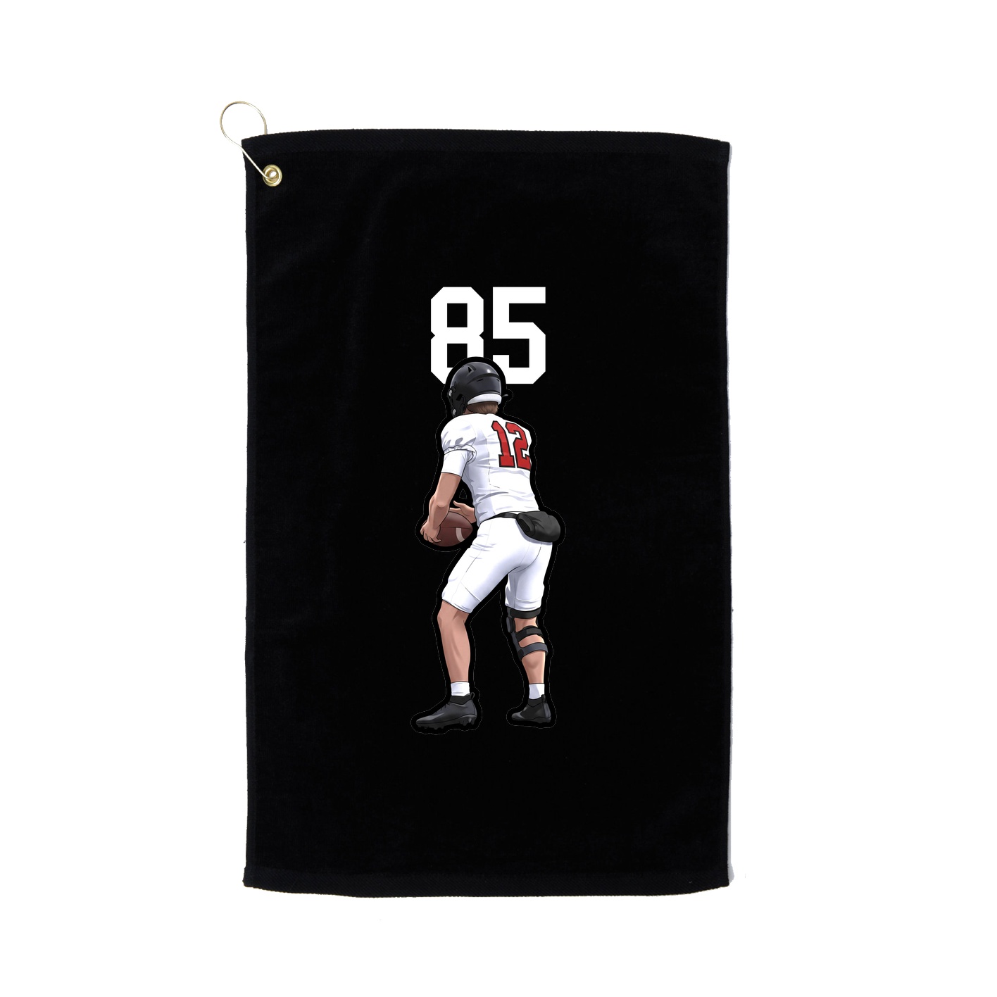 Golf Towel — Number Top in Black