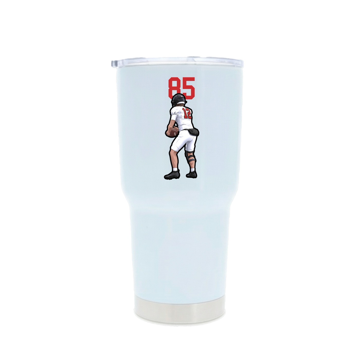30oz Stainless Steel Tumbler — Number Top in White