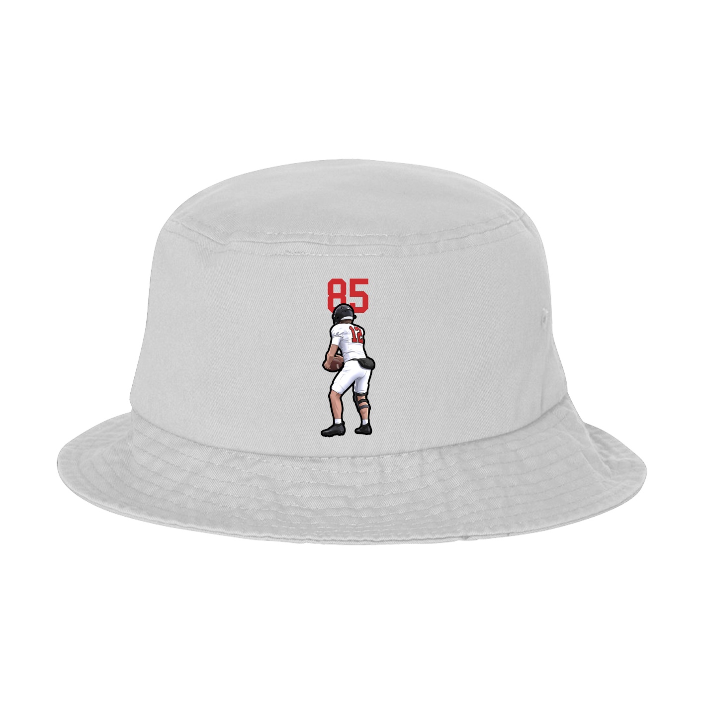 Bucket Cap — Number Top in White