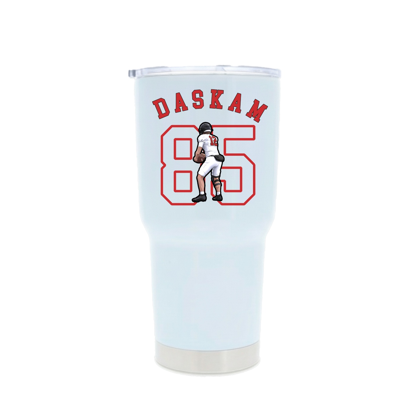 30oz Stainless Steel Tumbler — Shirsey Arch in White