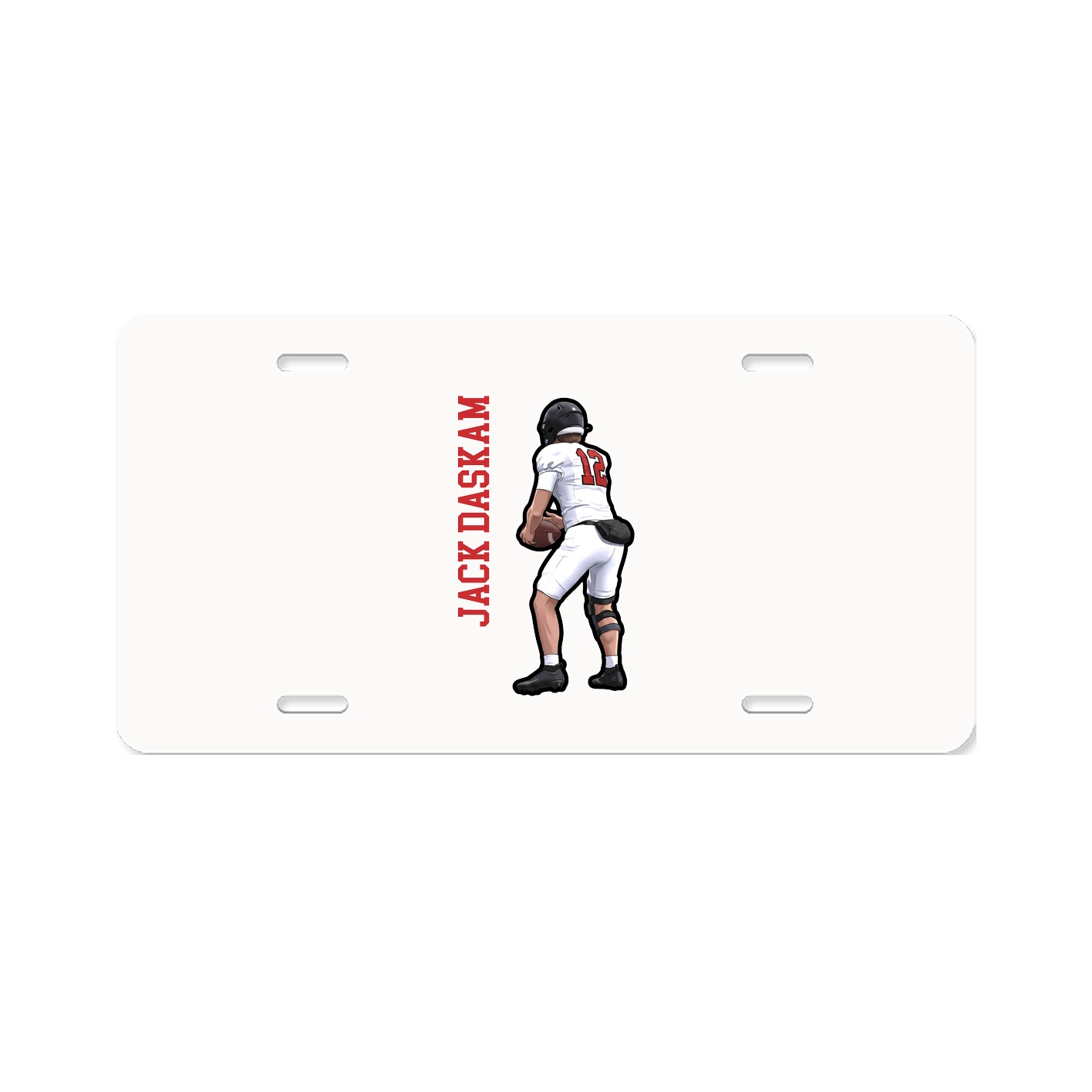 License Plate — Name Vertical in Classic