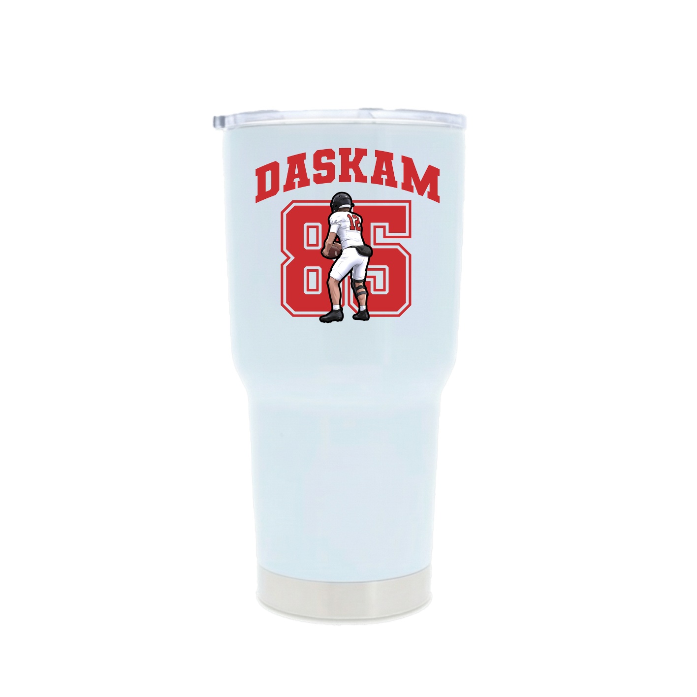 30oz Stainless Steel Tumbler — Number in White