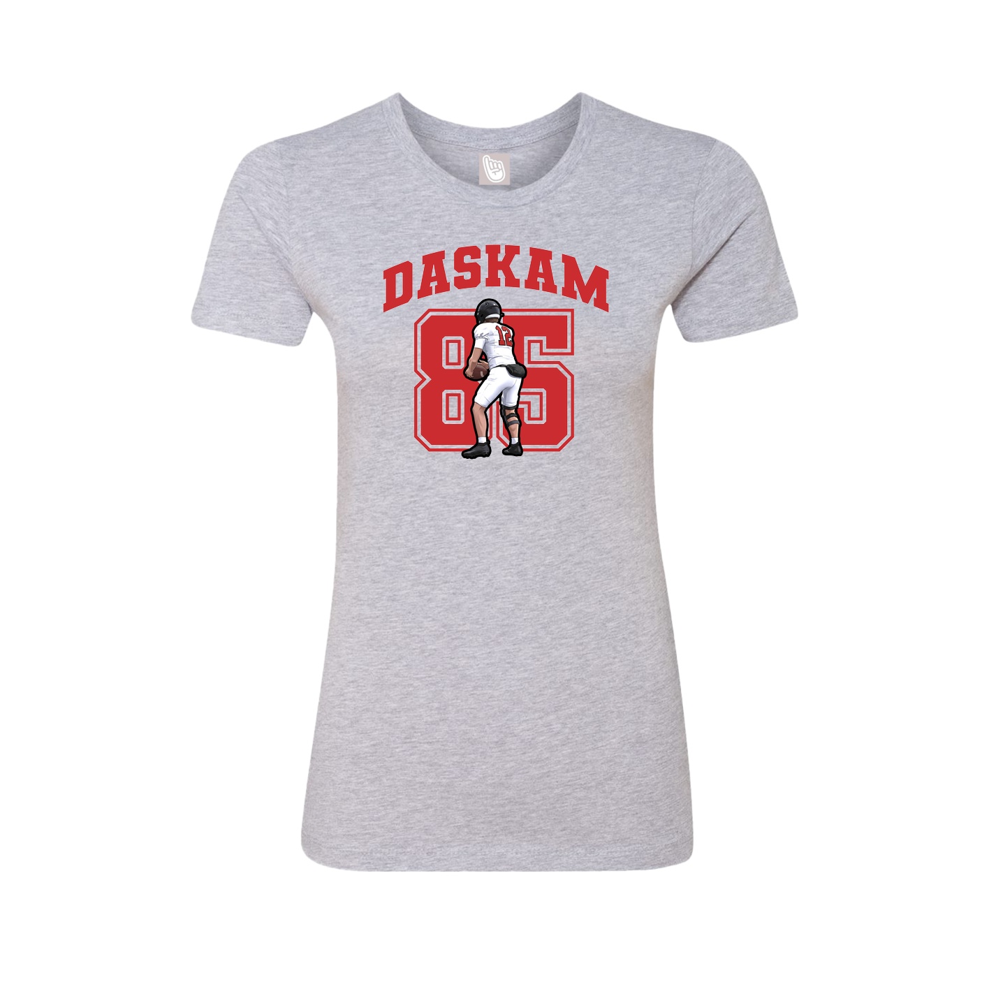 Fitted Women's Tee — Number in Grey