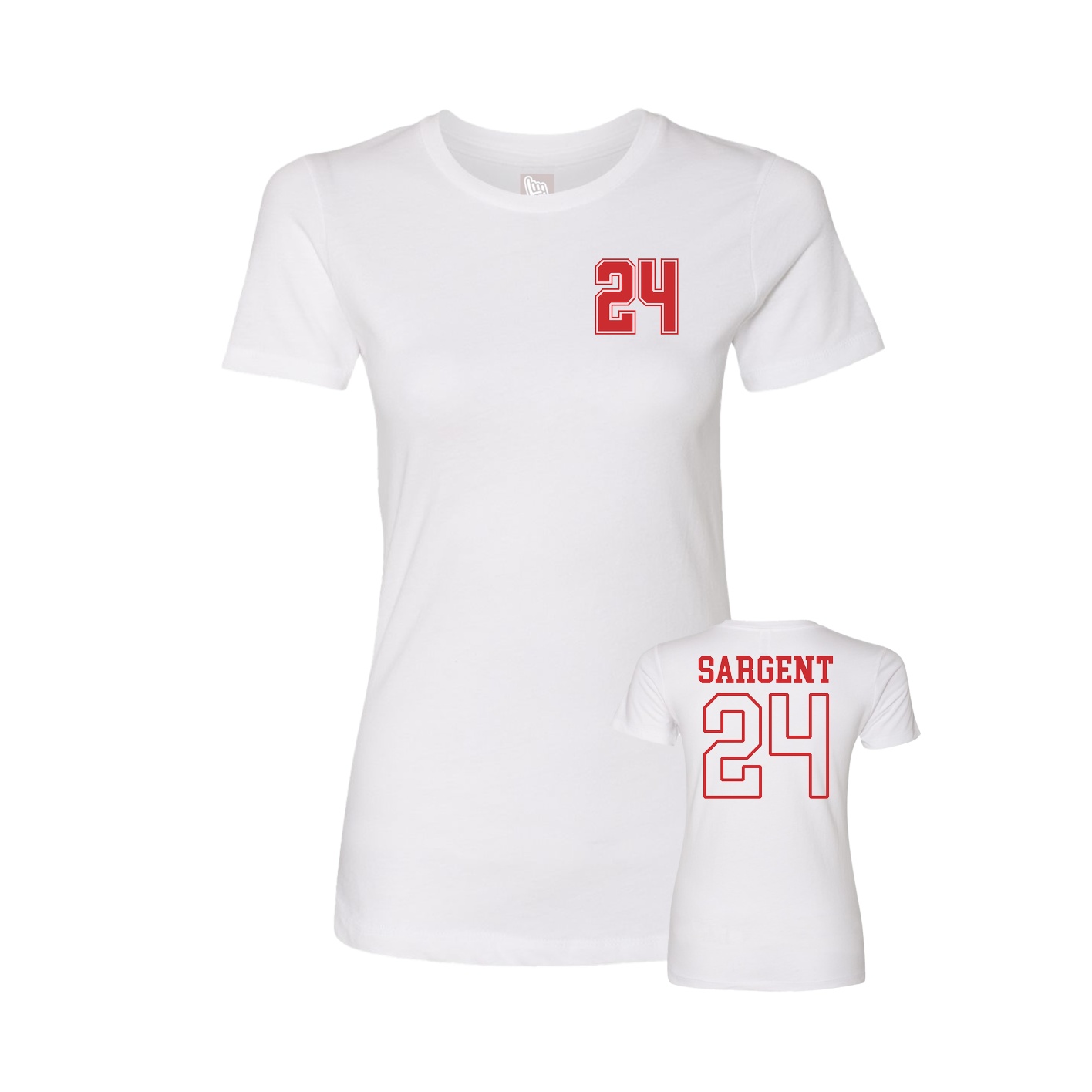 Womens Tee — Chest Back in White