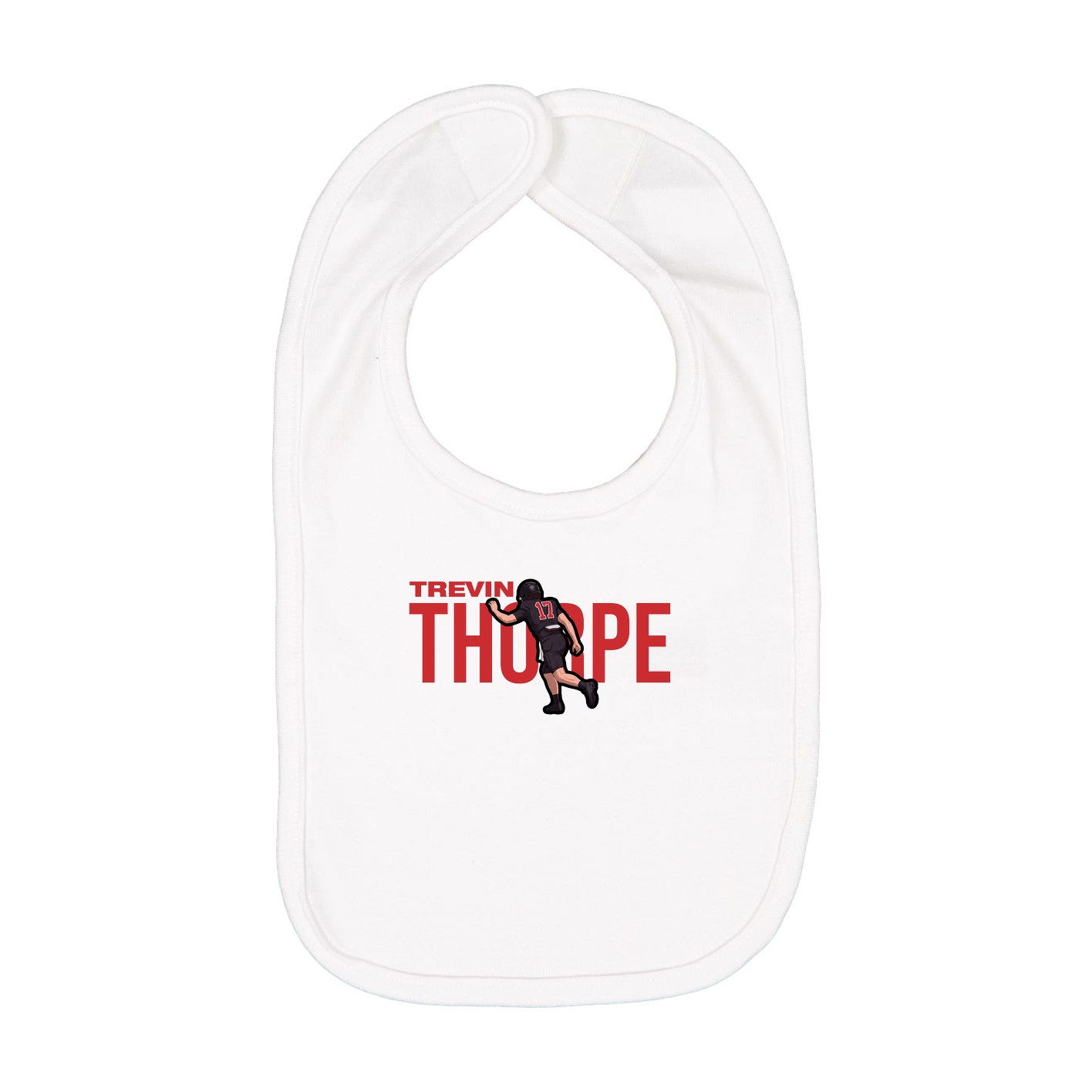 Infant Bib — Player Name in White