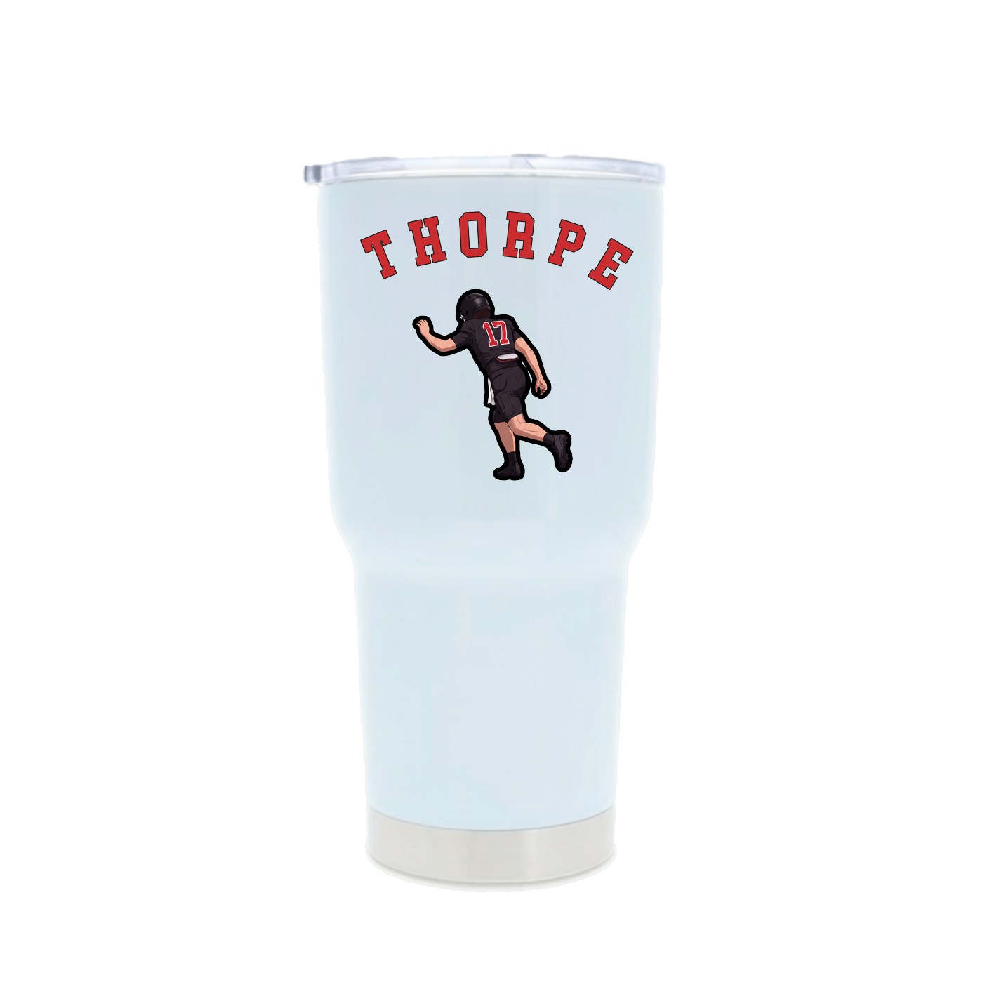 30oz Stainless Steel Tumbler — Shirsey Arch in White