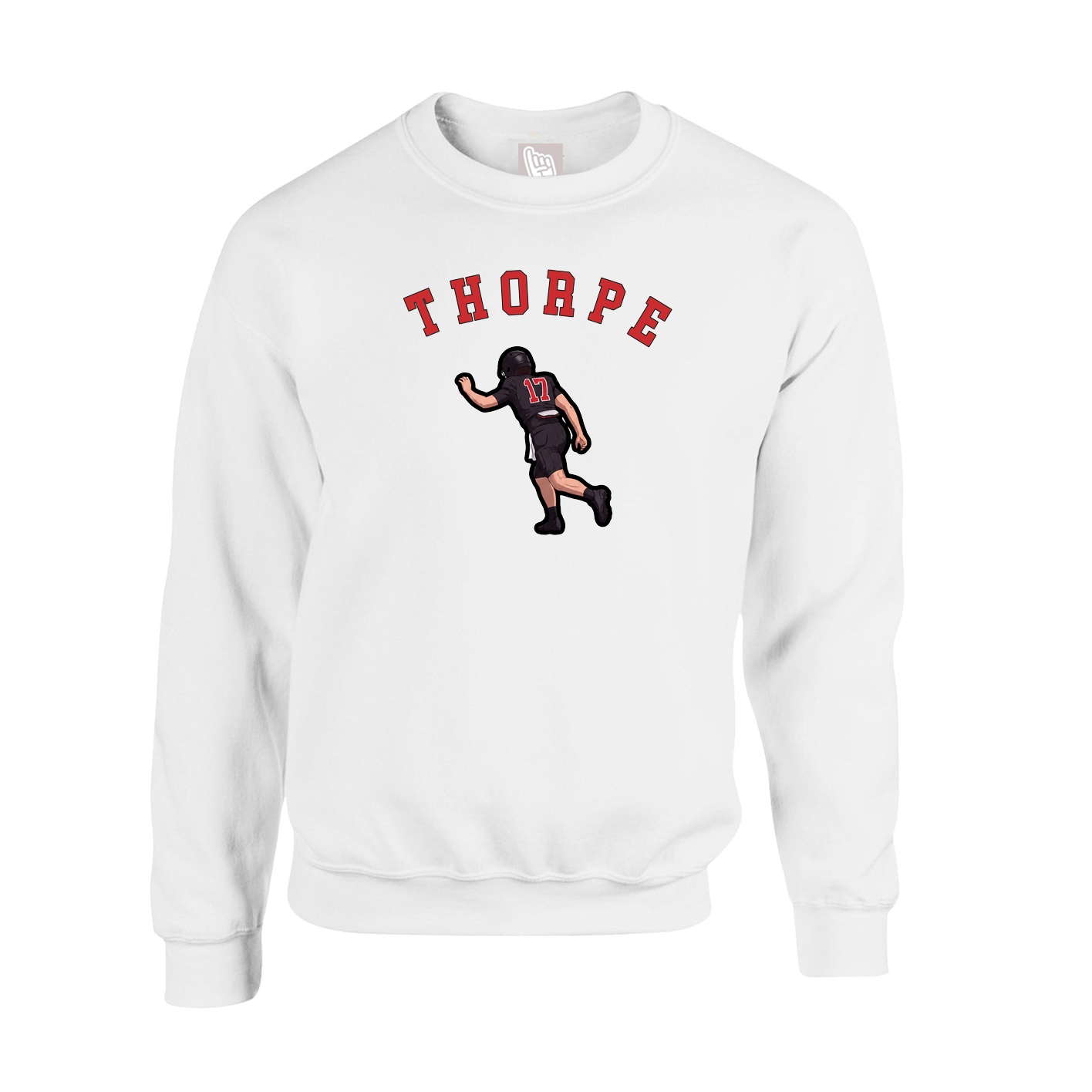 Fleece Crew — Shirsey Arch in White
