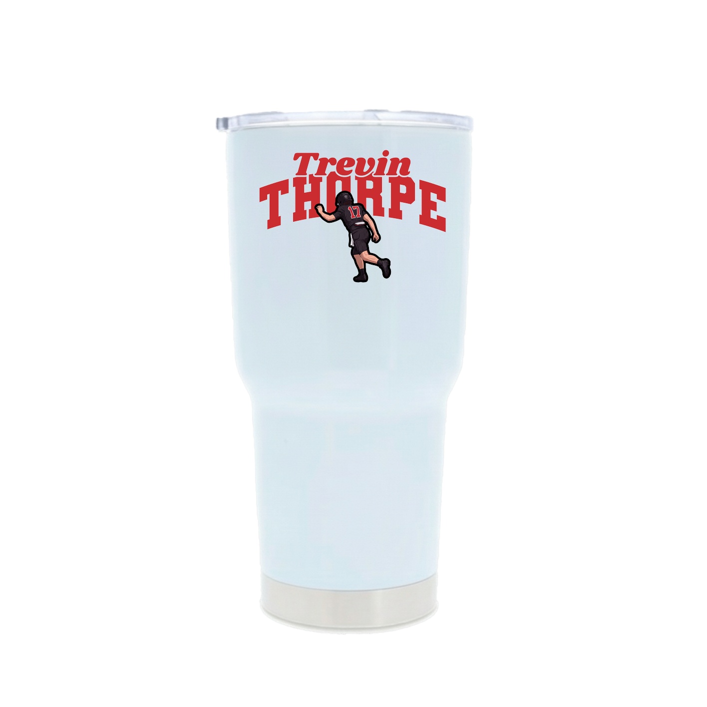 30oz Stainless Steel Tumbler — Signature Arch in White