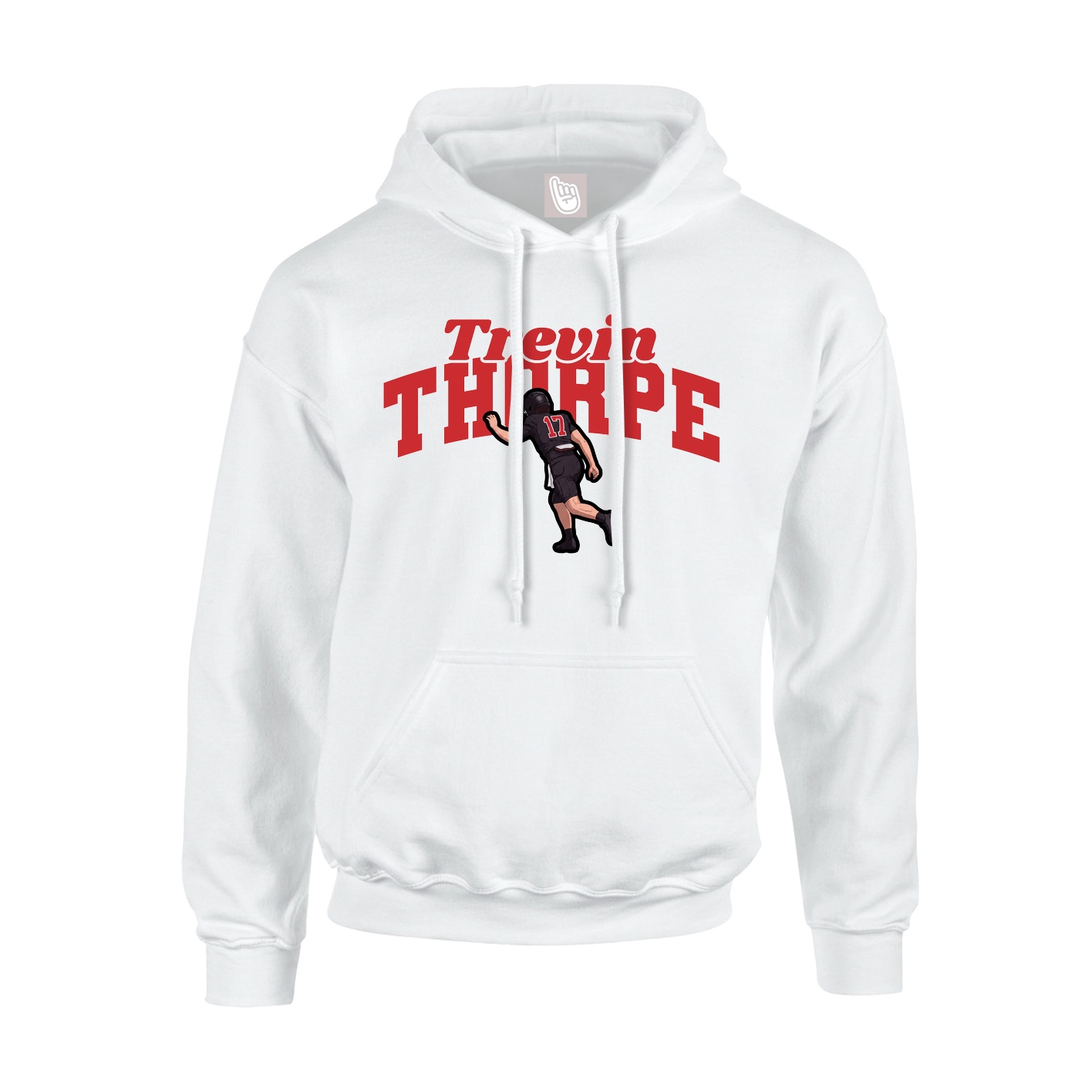 Hoodie — Signature Arch in White