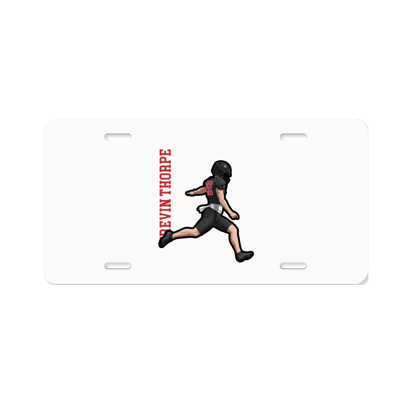 License Plate — Name Vertical in Classic
