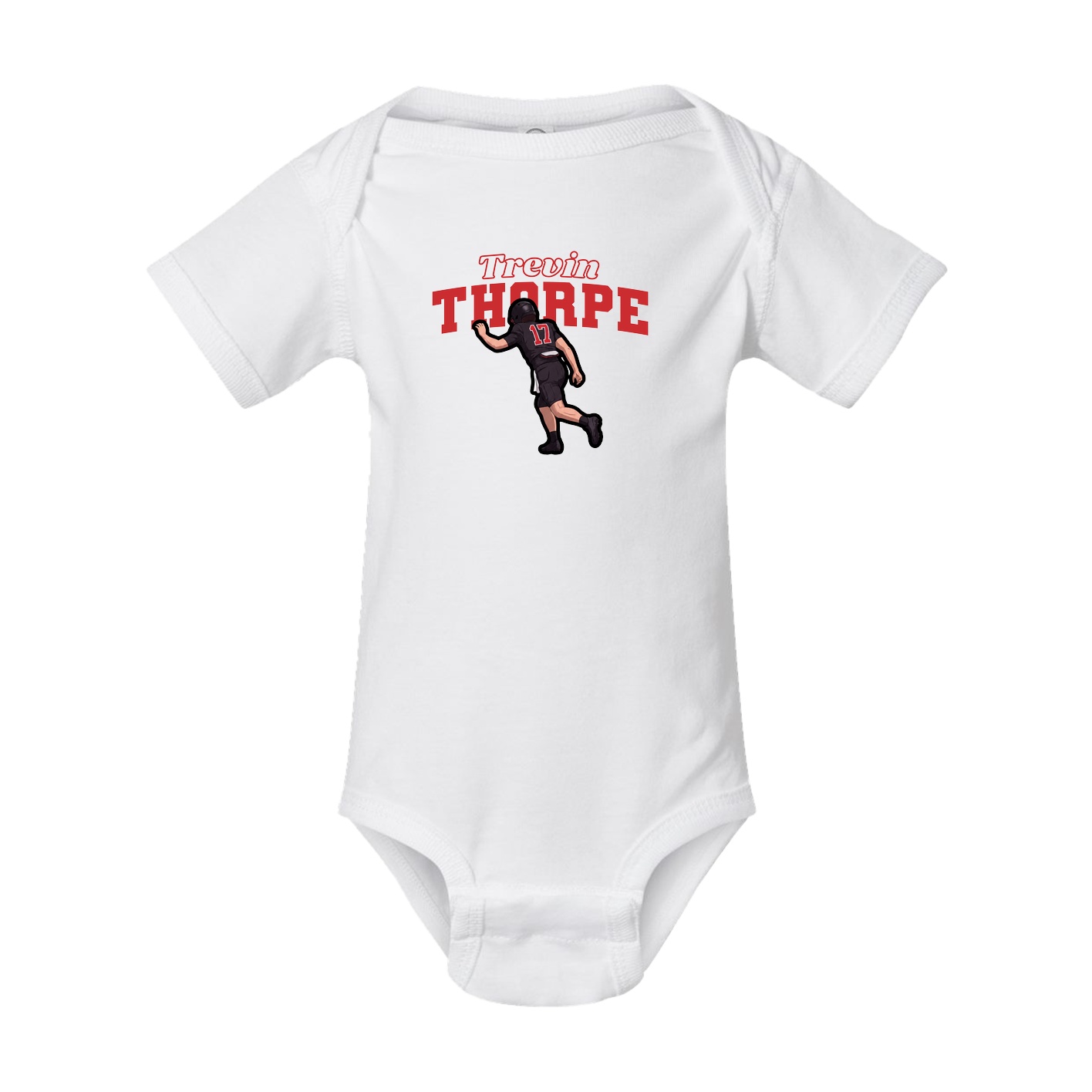 Baby Onesie — Name Arch in White
