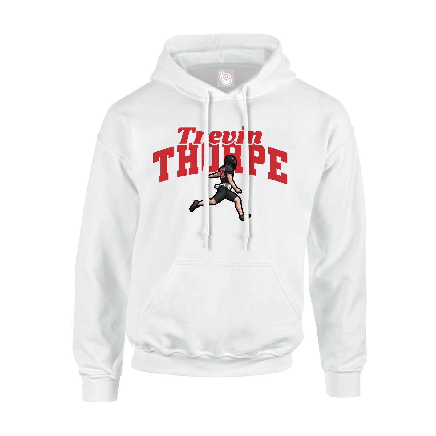 Hoodie — Signature Arch in White