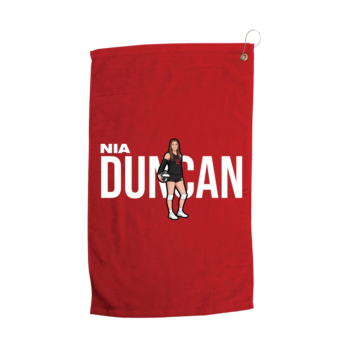 Golf Towel — Player Name in Red