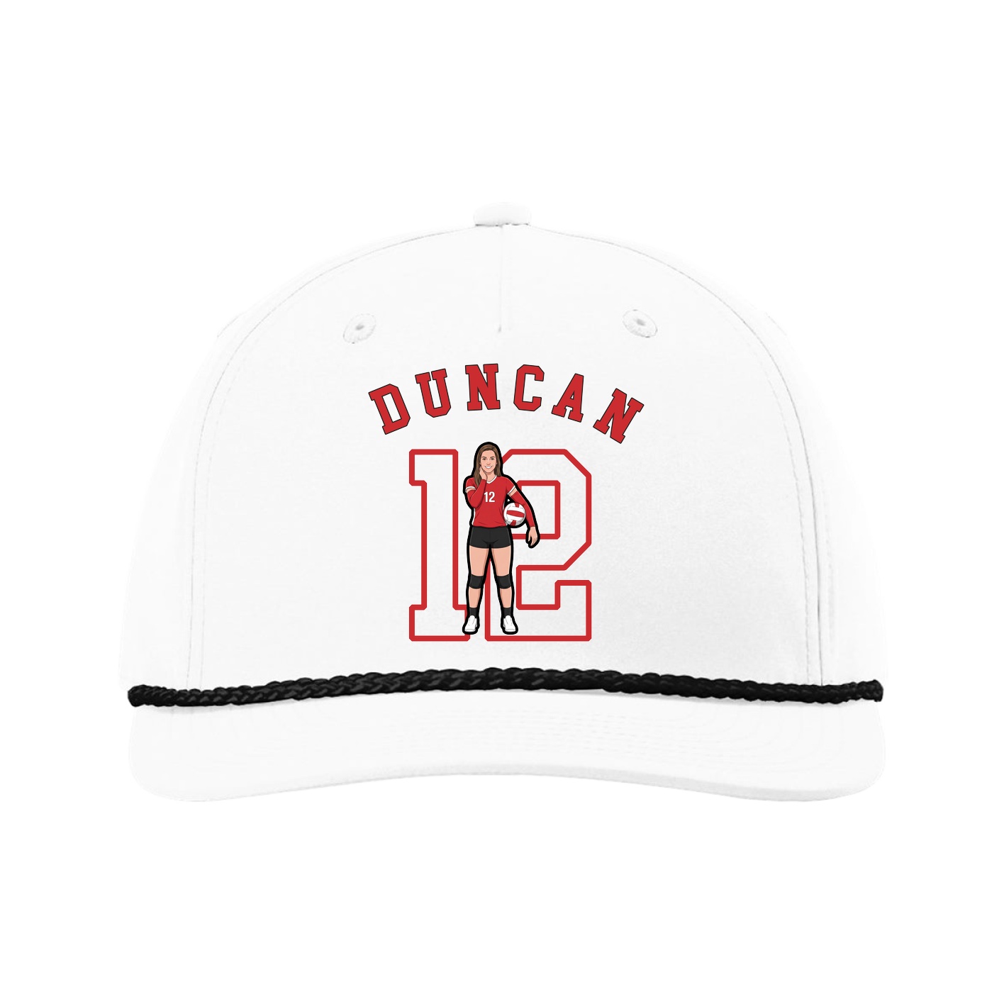 Five-Panel Classic Rope Cap — Shirsey Arch in White