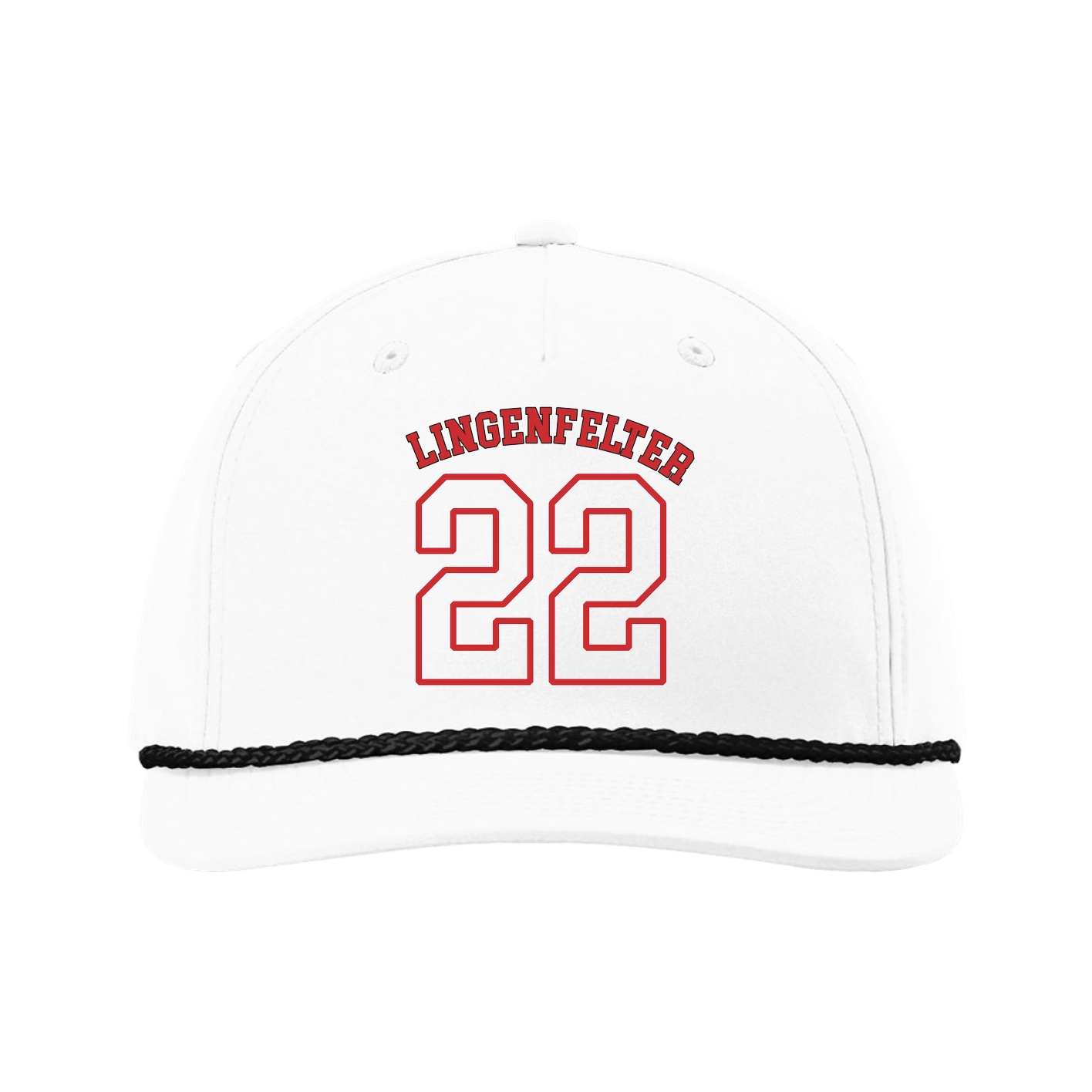 Five-Panel Classic Rope Cap — Shirsey Arch in White