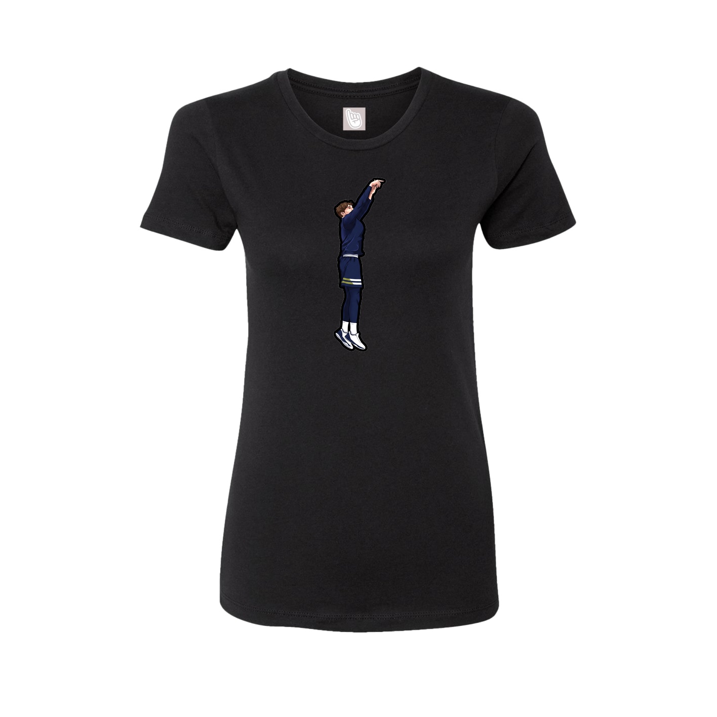 Womens Tee — Name Vertical in Black