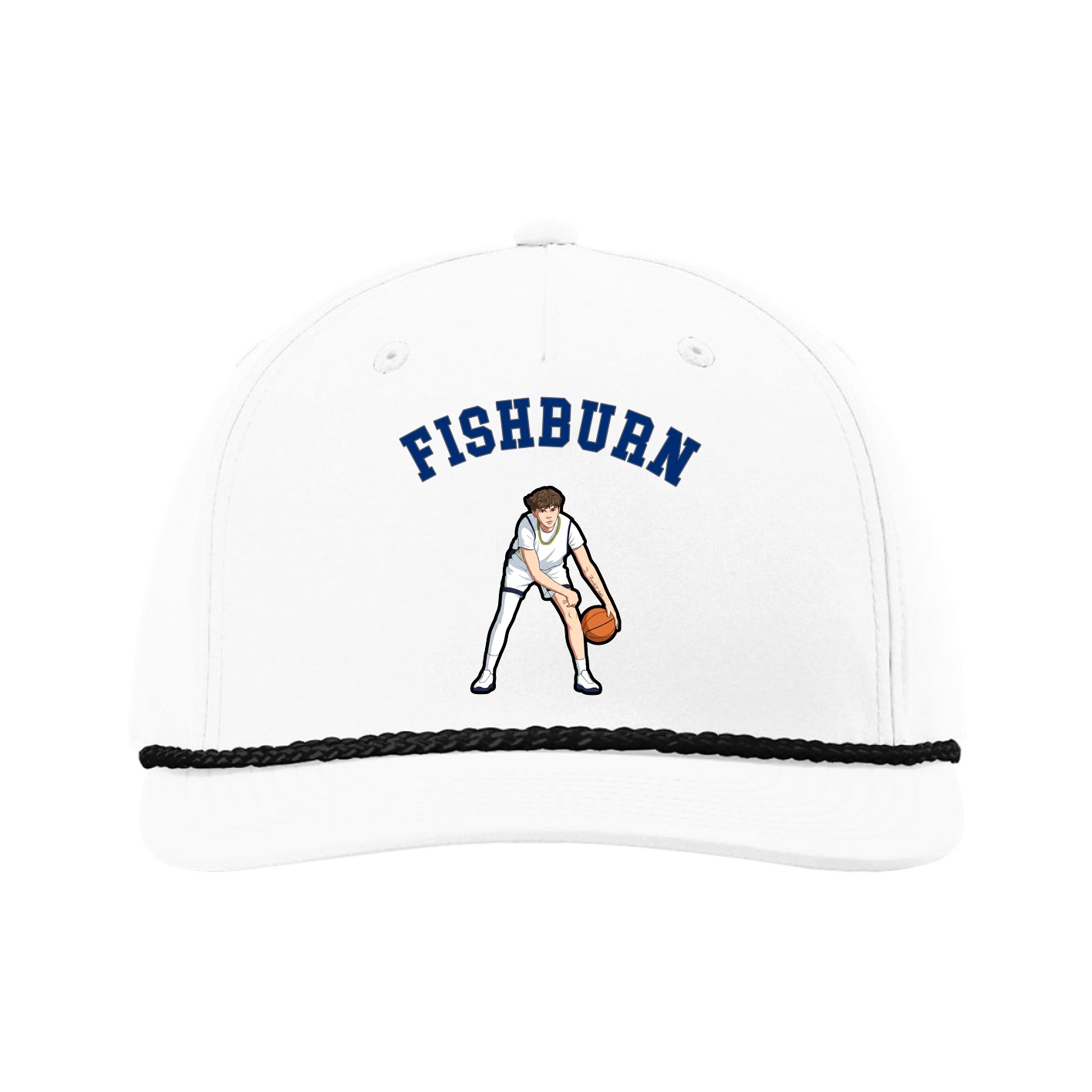 Five-Panel Classic Rope Cap — Shirsey Arch in White