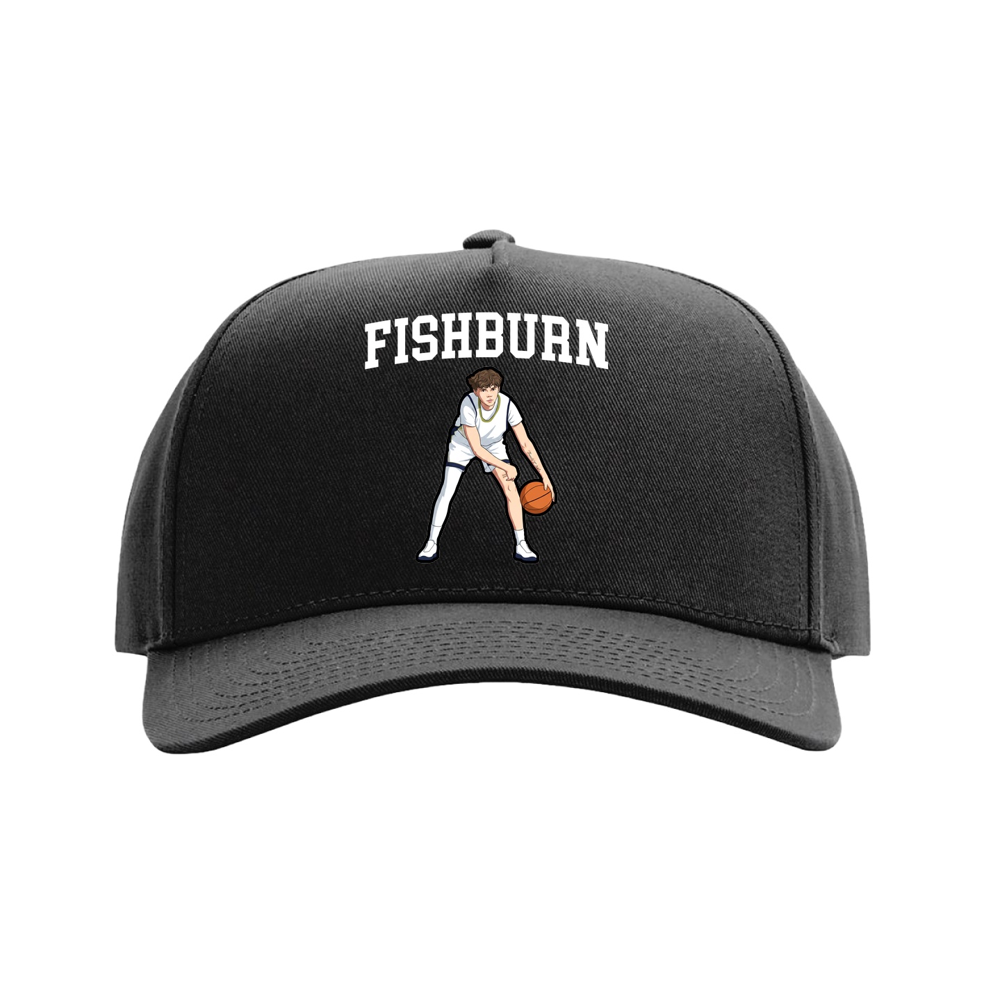 Full Fabric Five-Panel Champ Cap — Shirsey in Black