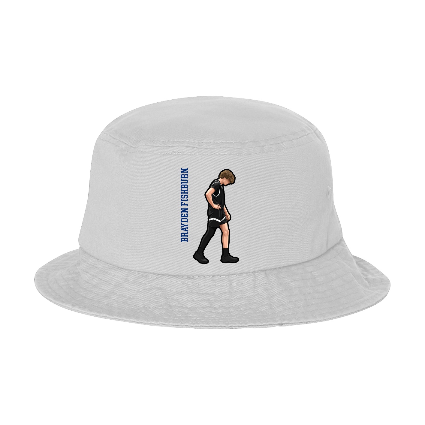 Bucket Cap — Name Vertical in White