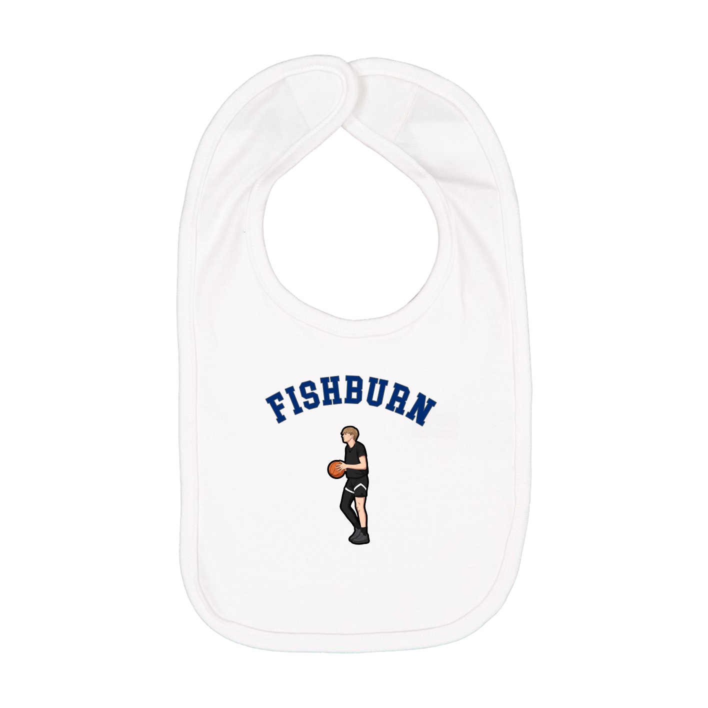 Infant Bib — Shirsey Arch in White