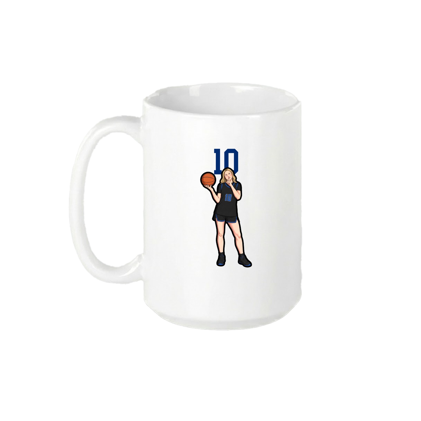 15oz Coffee Mug — Number Top in White