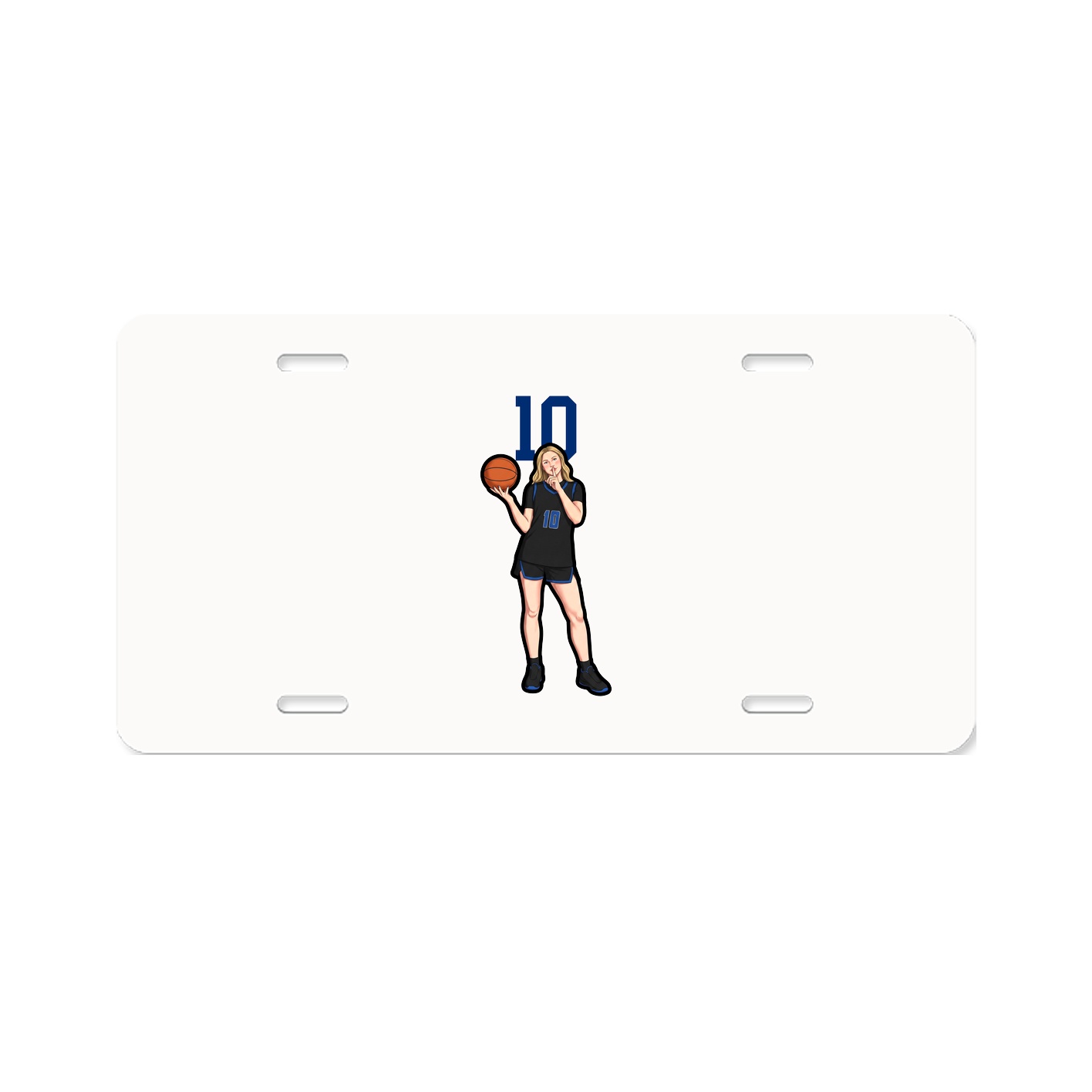 License Plate — Number Top in Classic