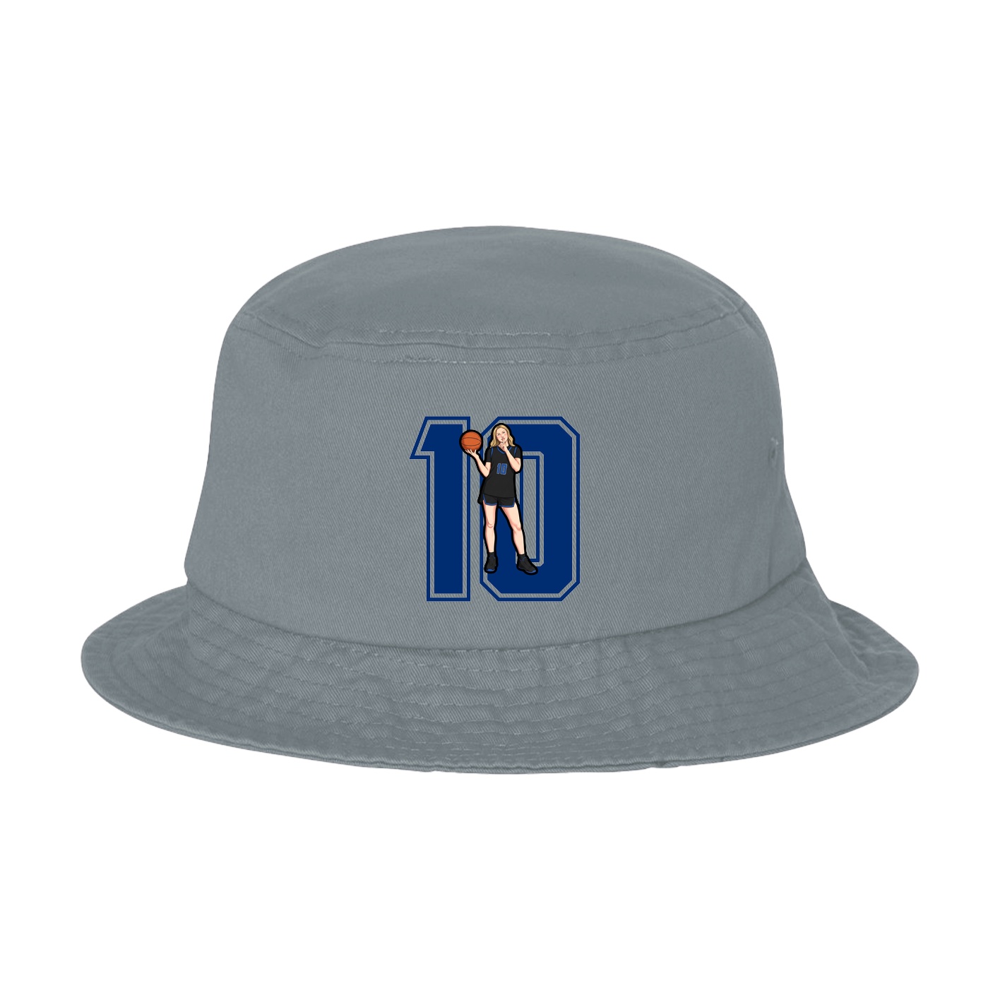 Bucket Cap — Number in Grey