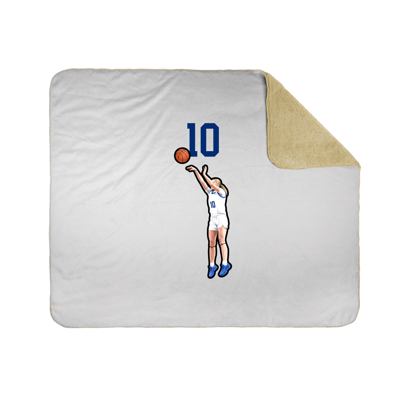 Throw Blanket — Number Top in White