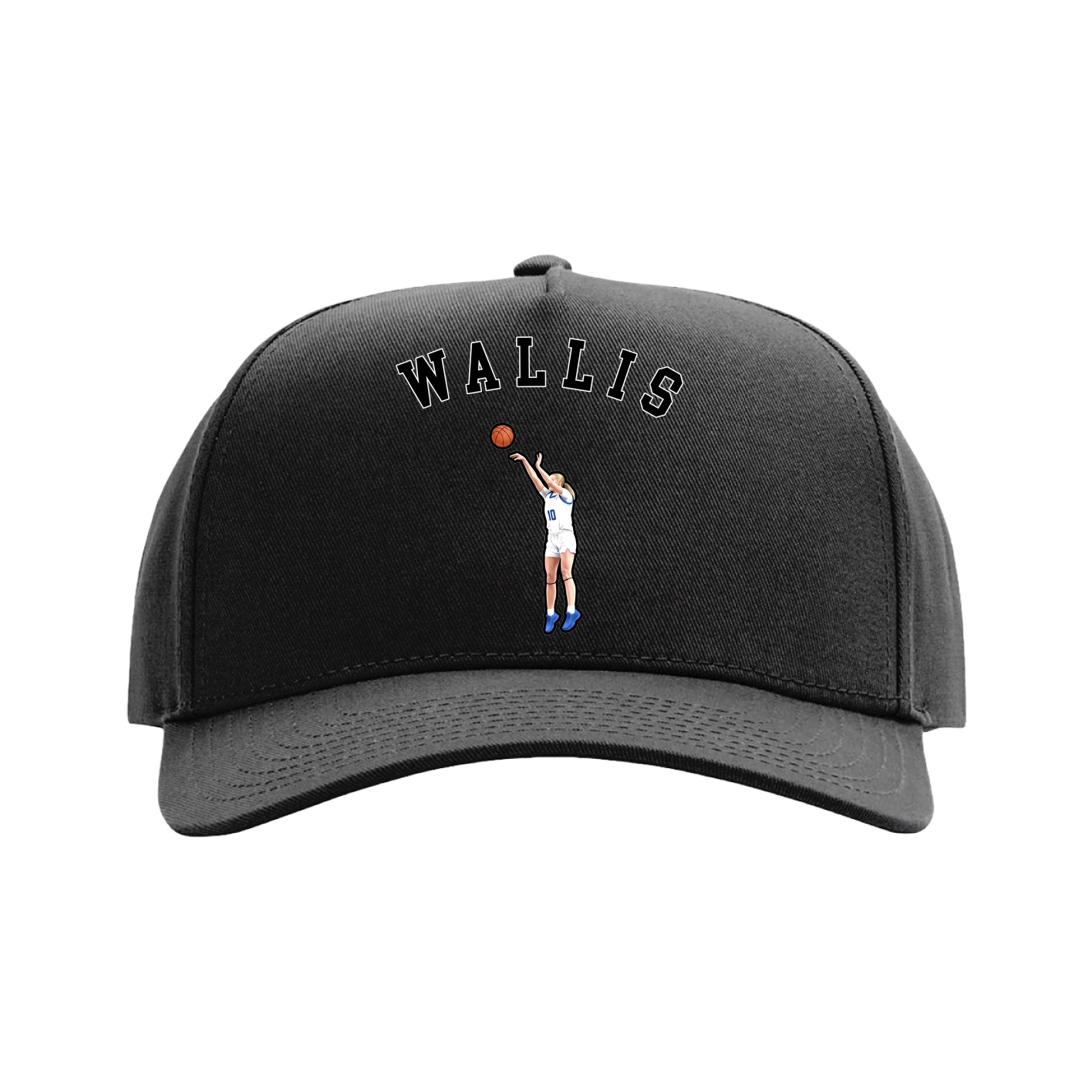 Full Fabric Five-Panel Champ Cap — Shirsey Arch in Black