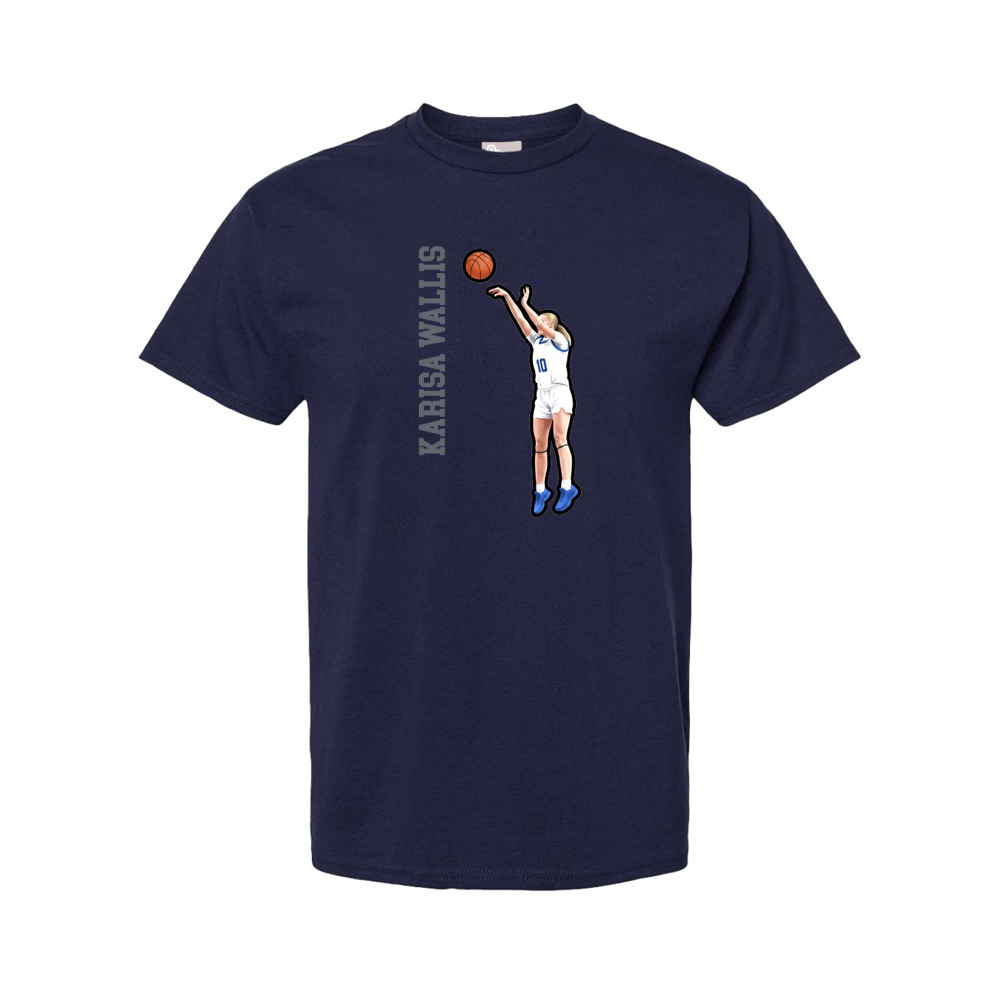 Tee — Name Vertical in Navy