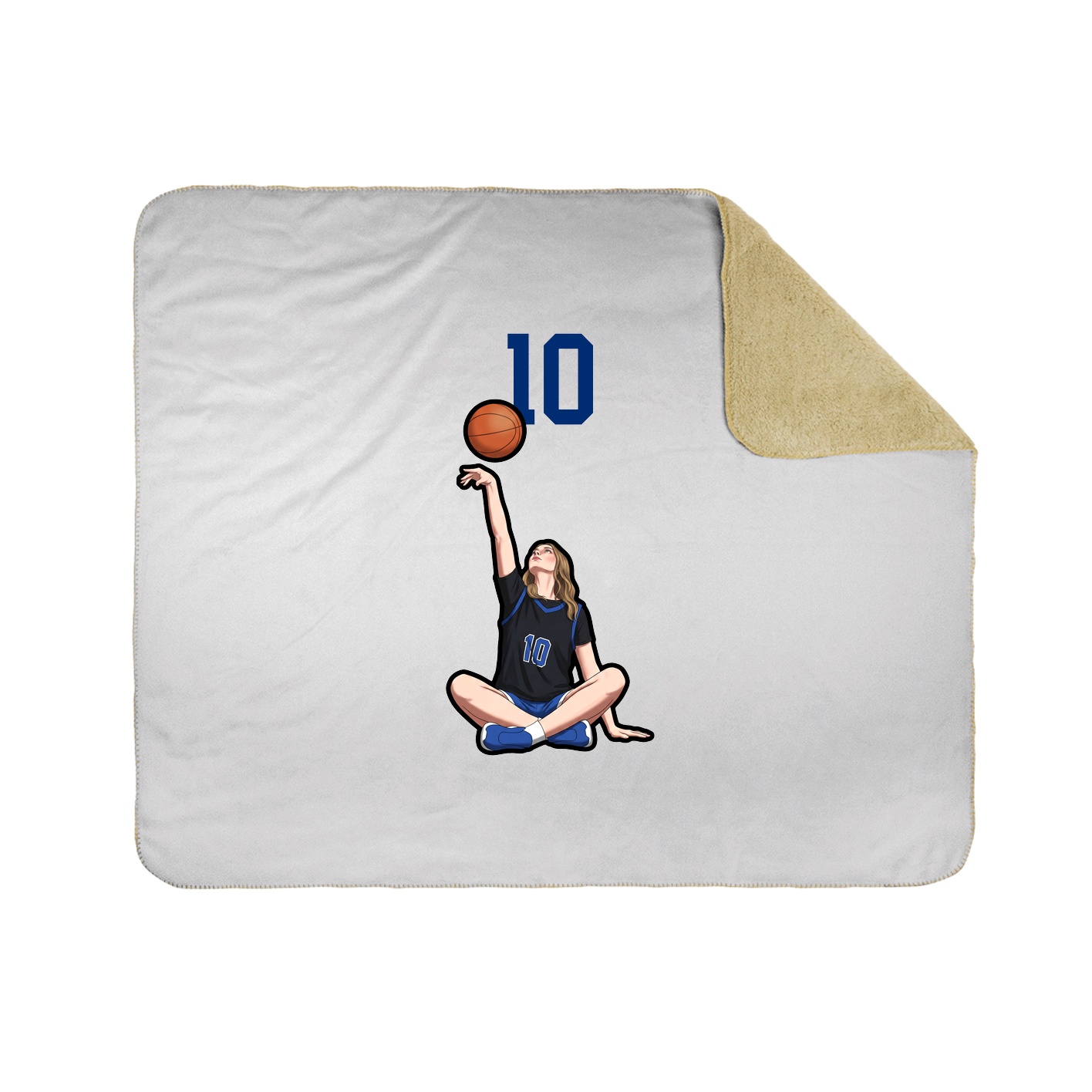 Throw Blanket — Number Top in White