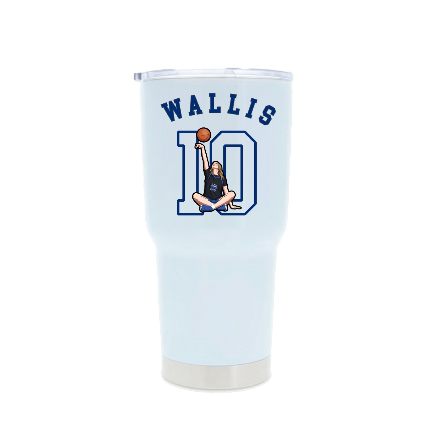 30oz Stainless Steel Tumbler — Shirsey Arch in White