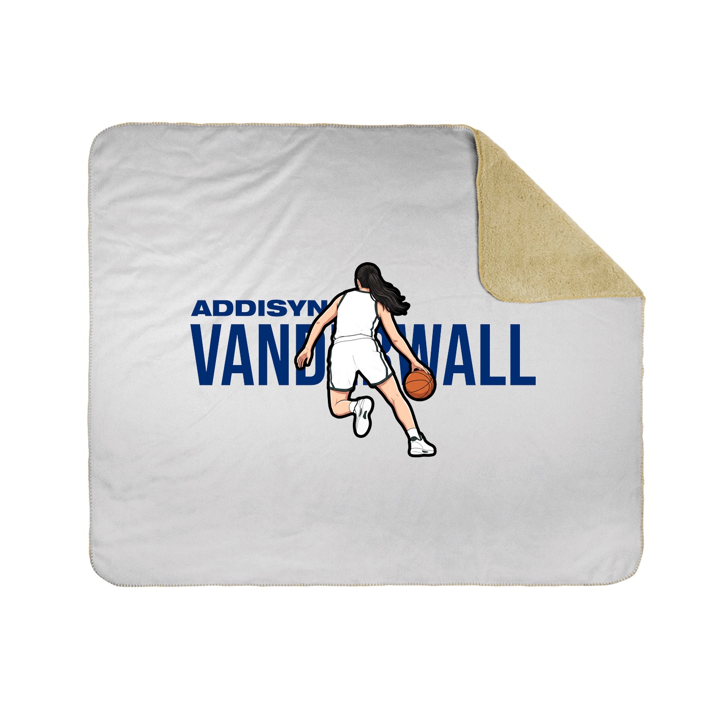 Throw Blanket — Player Name in White
