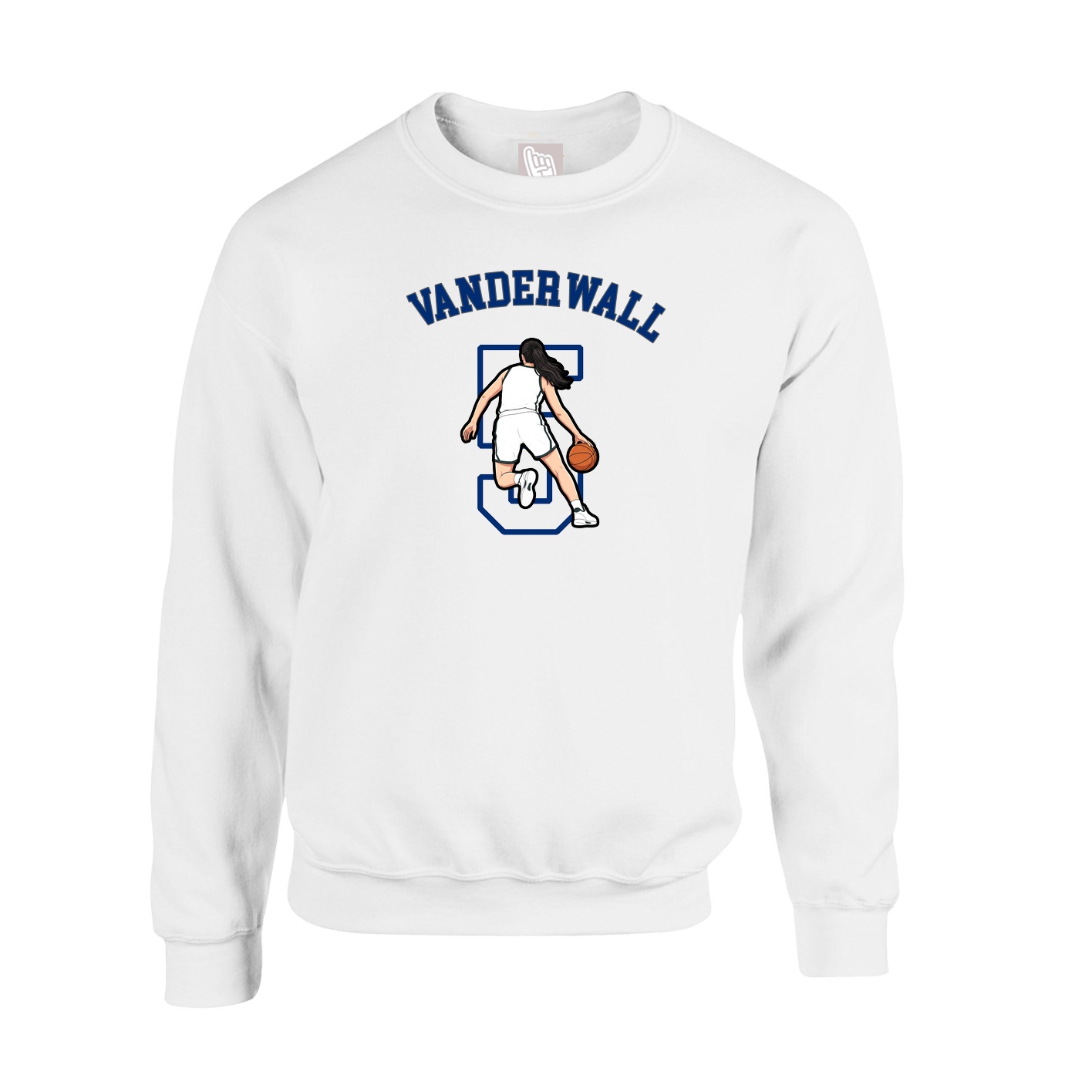 Fleece Crew — Shirsey Arch in White