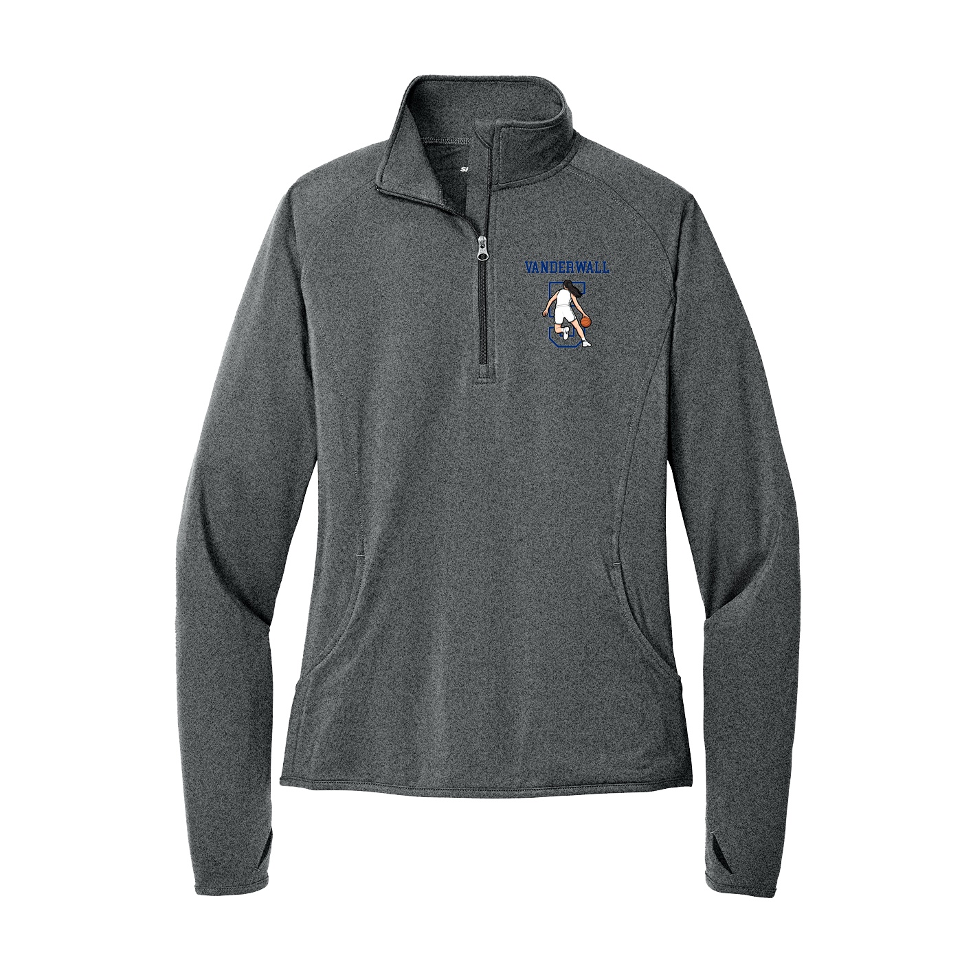 Women's Q-Zip Pullover — Shirsey in Grey