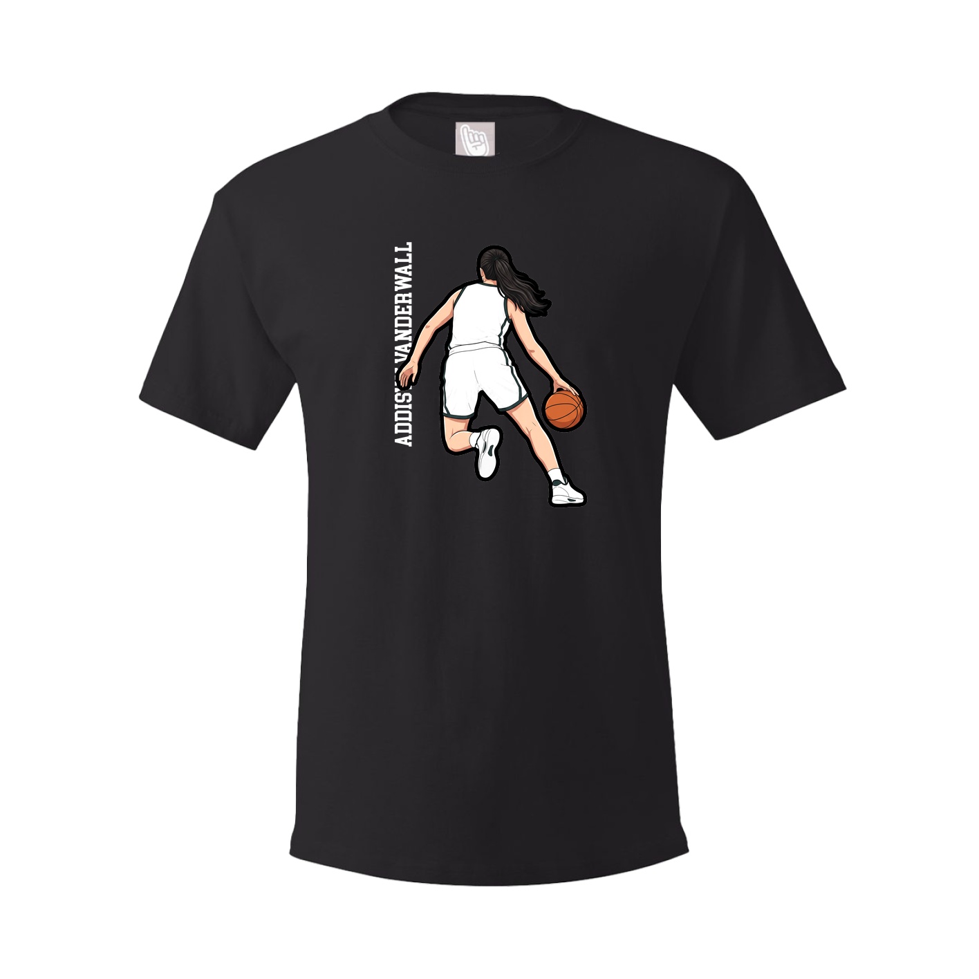 Youth Tee — Name Vertical in Black