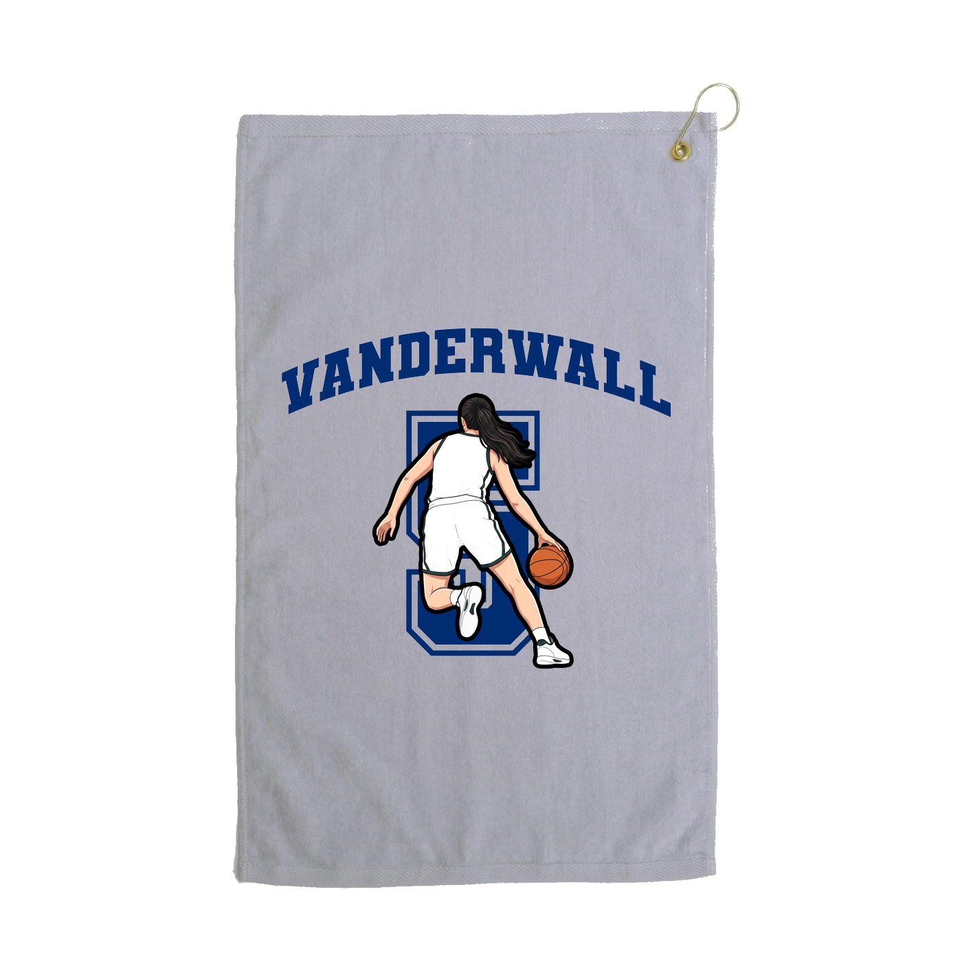 Golf Towel — Number in Grey
