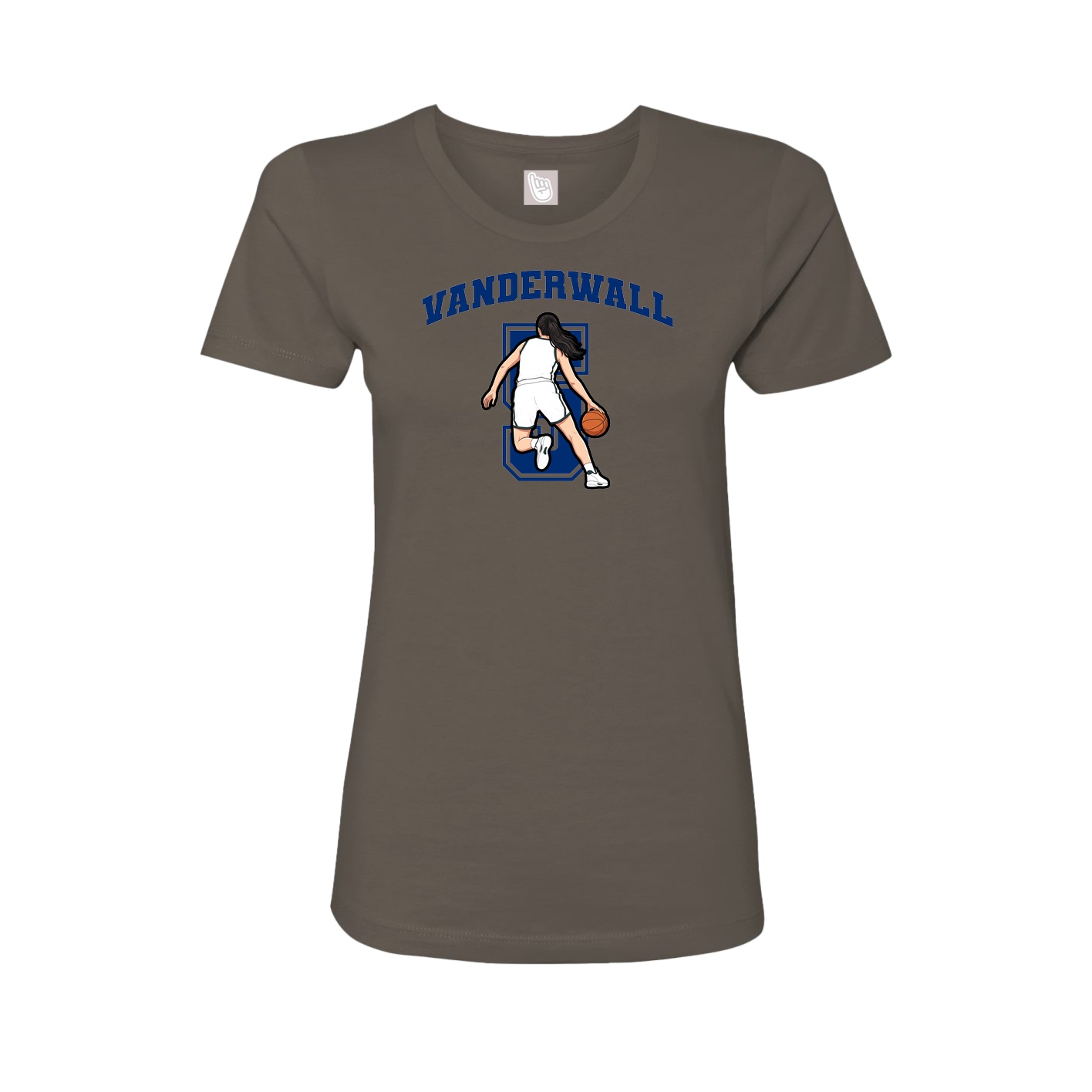Fitted Women's Tee — Number in Grey