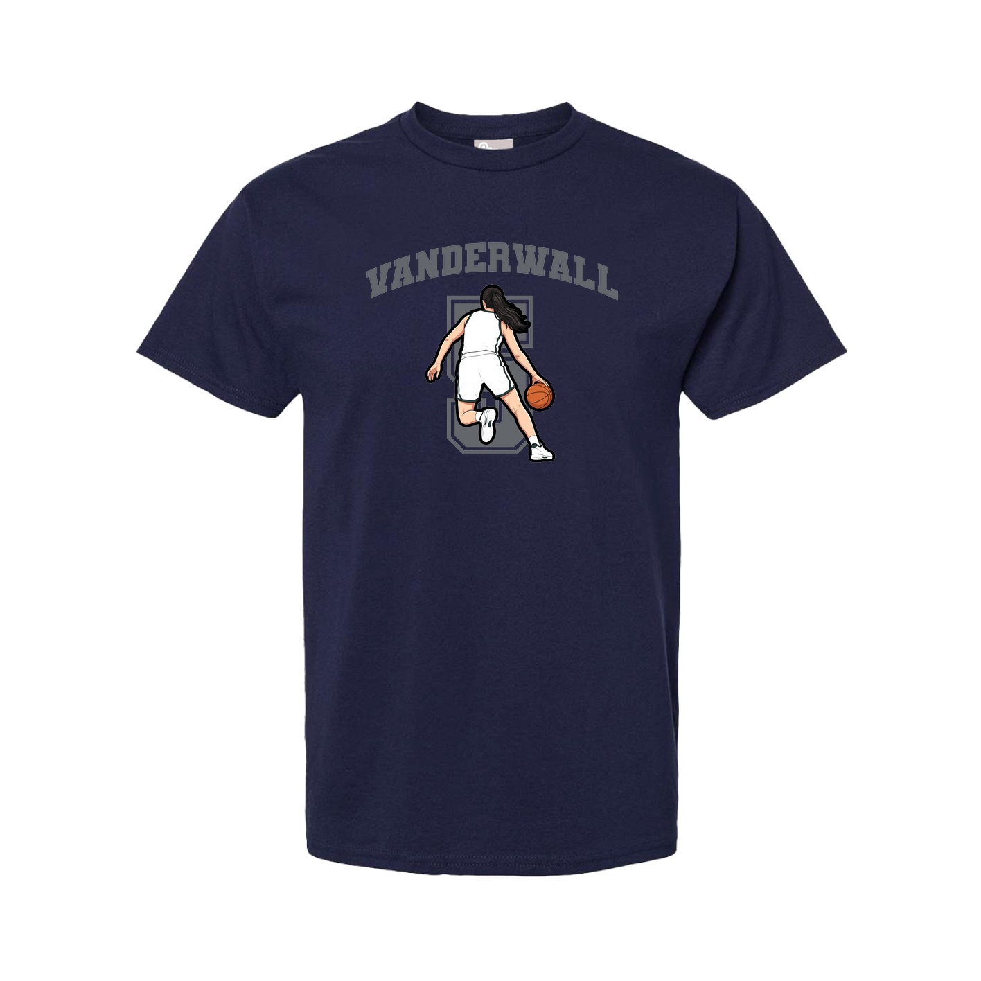 Youth Tee — Number in Navy