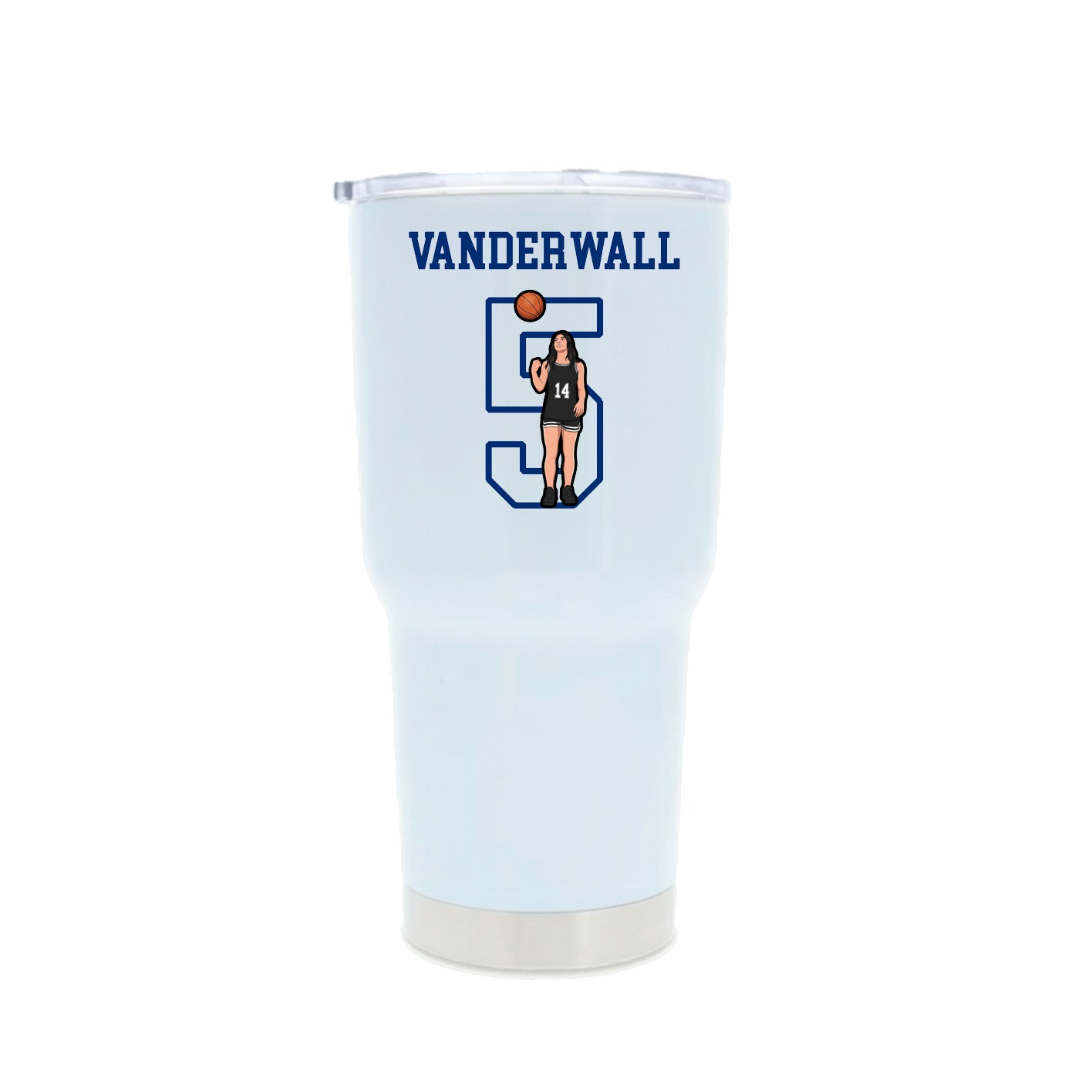 30oz Stainless Steel Tumbler — Shirsey in White