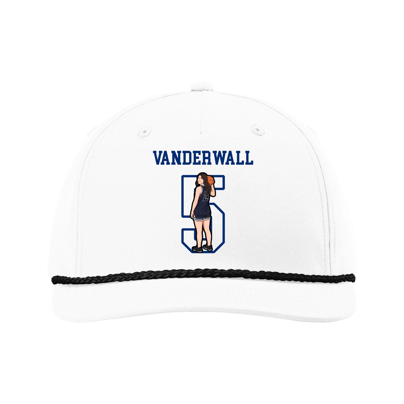 Five-Panel Classic Rope Cap — Shirsey in White