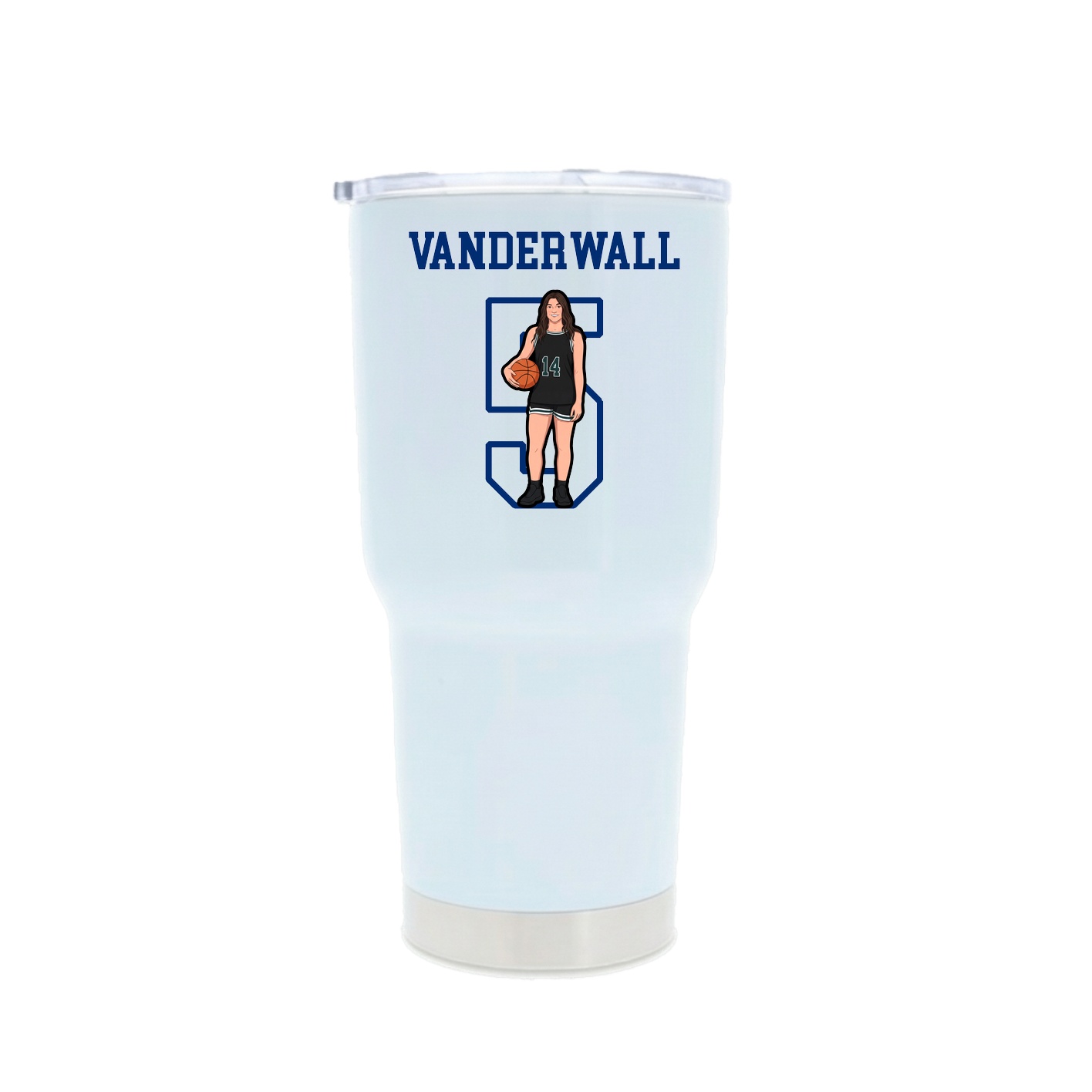 30oz Stainless Steel Tumbler — Shirsey in White