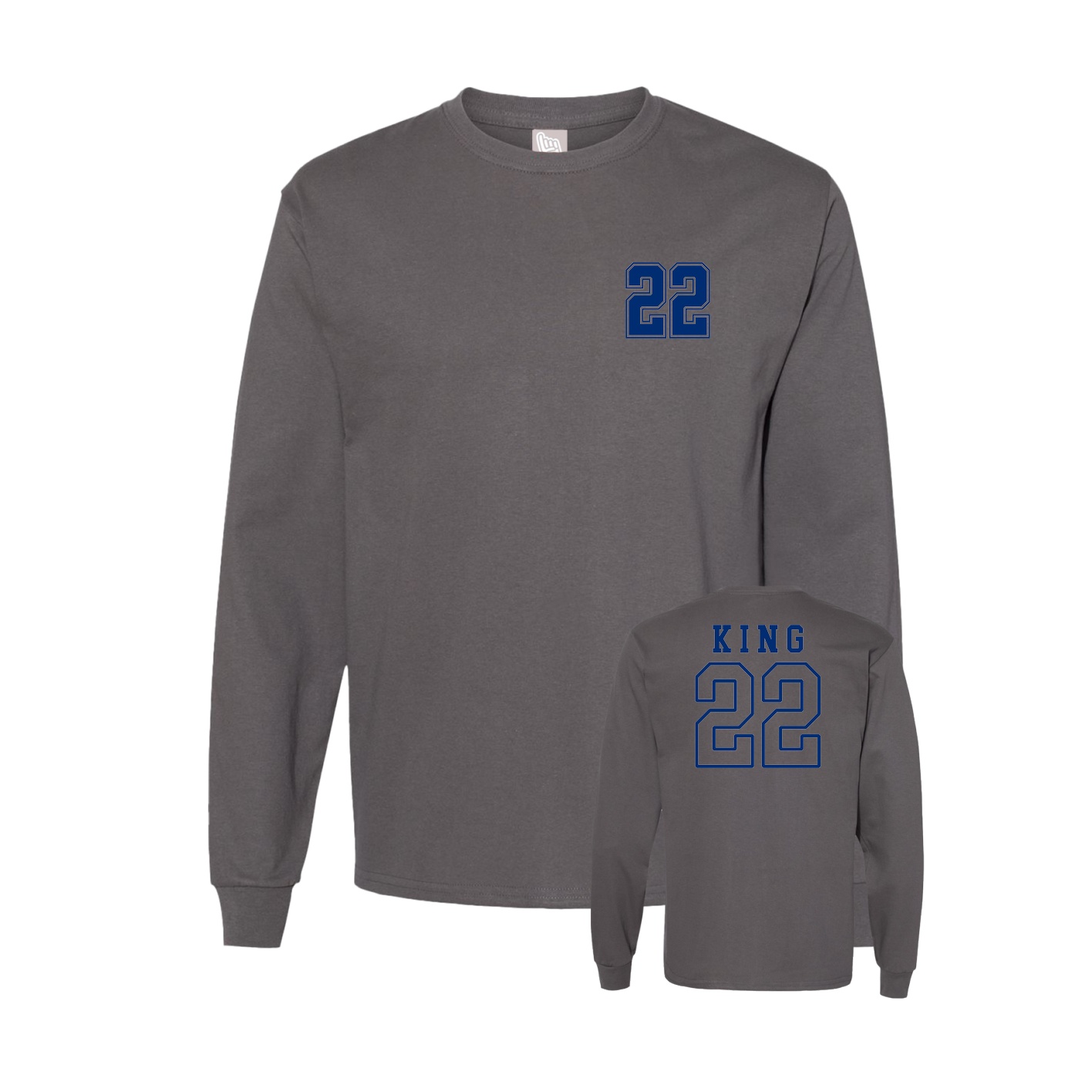 Long Sleeve Tee — Chest Back in Grey