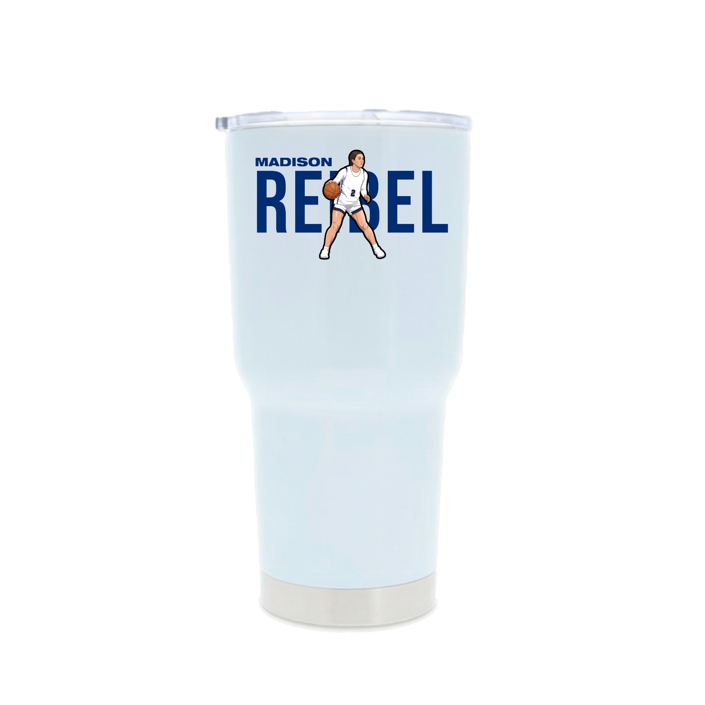 30oz Stainless Steel Tumbler — Player Name in White