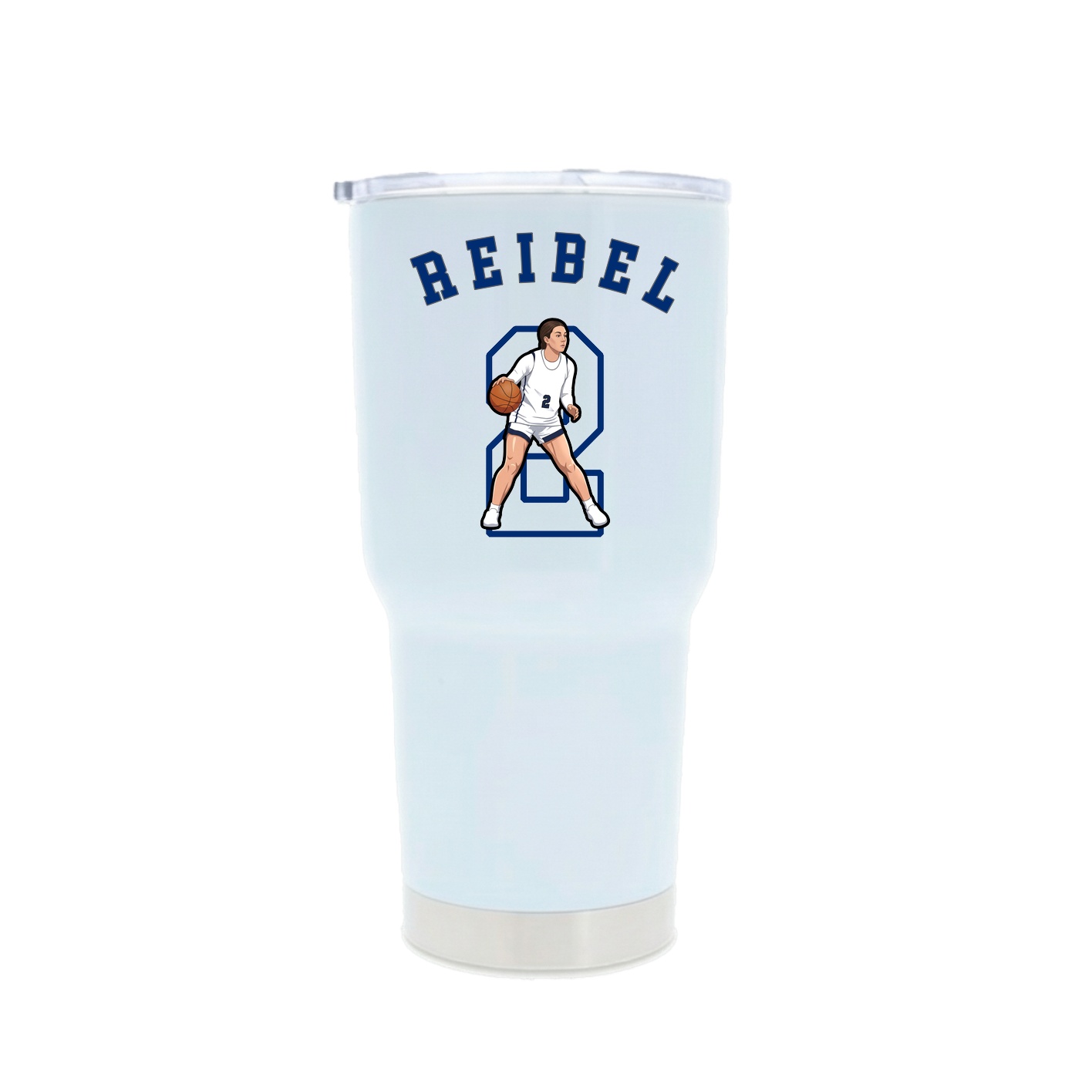 30oz Stainless Steel Tumbler — Shirsey Arch in White