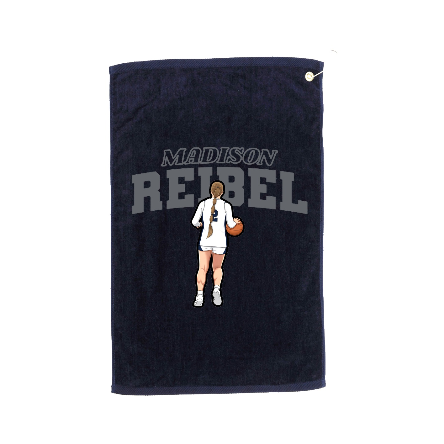 Golf Towel — Name Arch in Navy