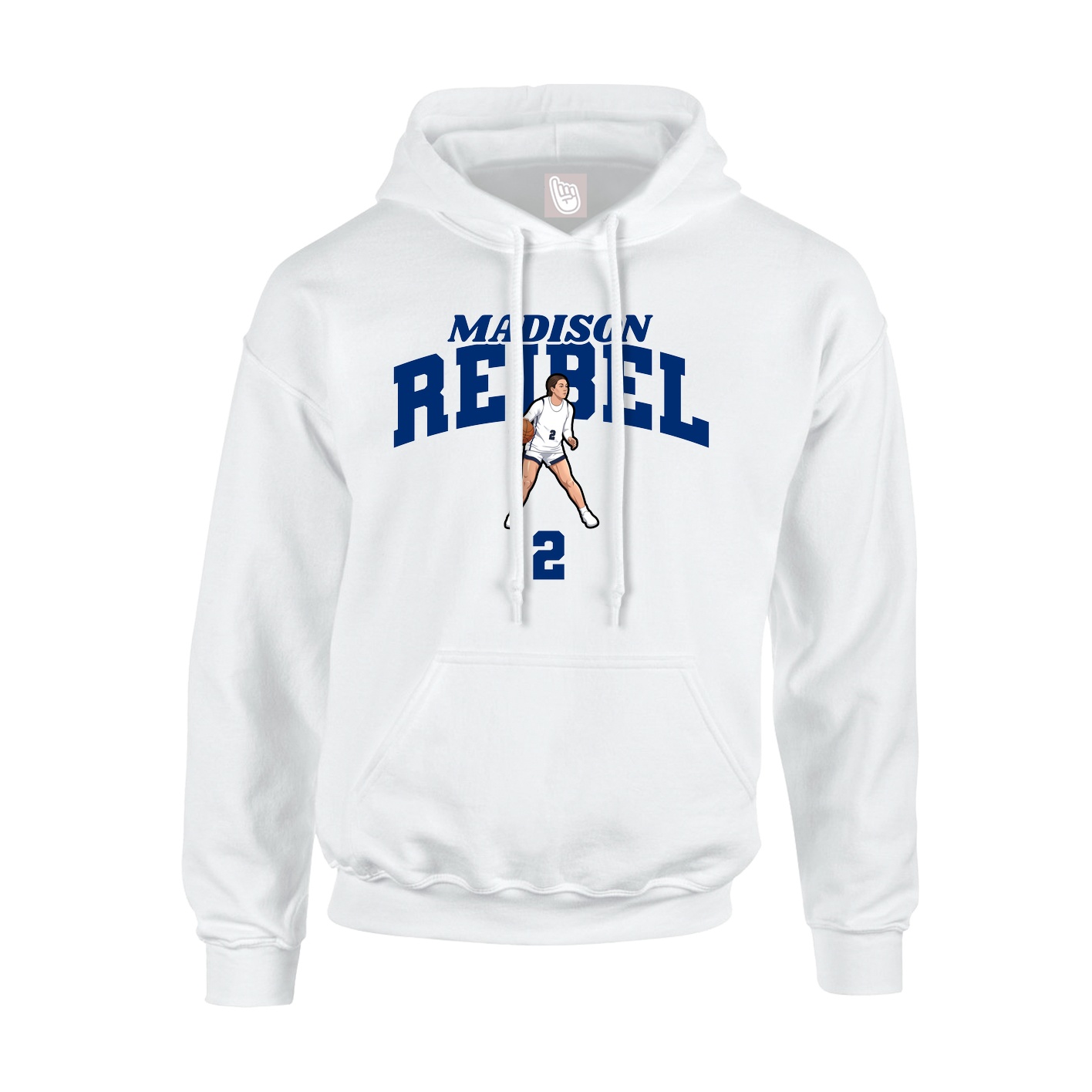 Hoodie — Signature Arch in White