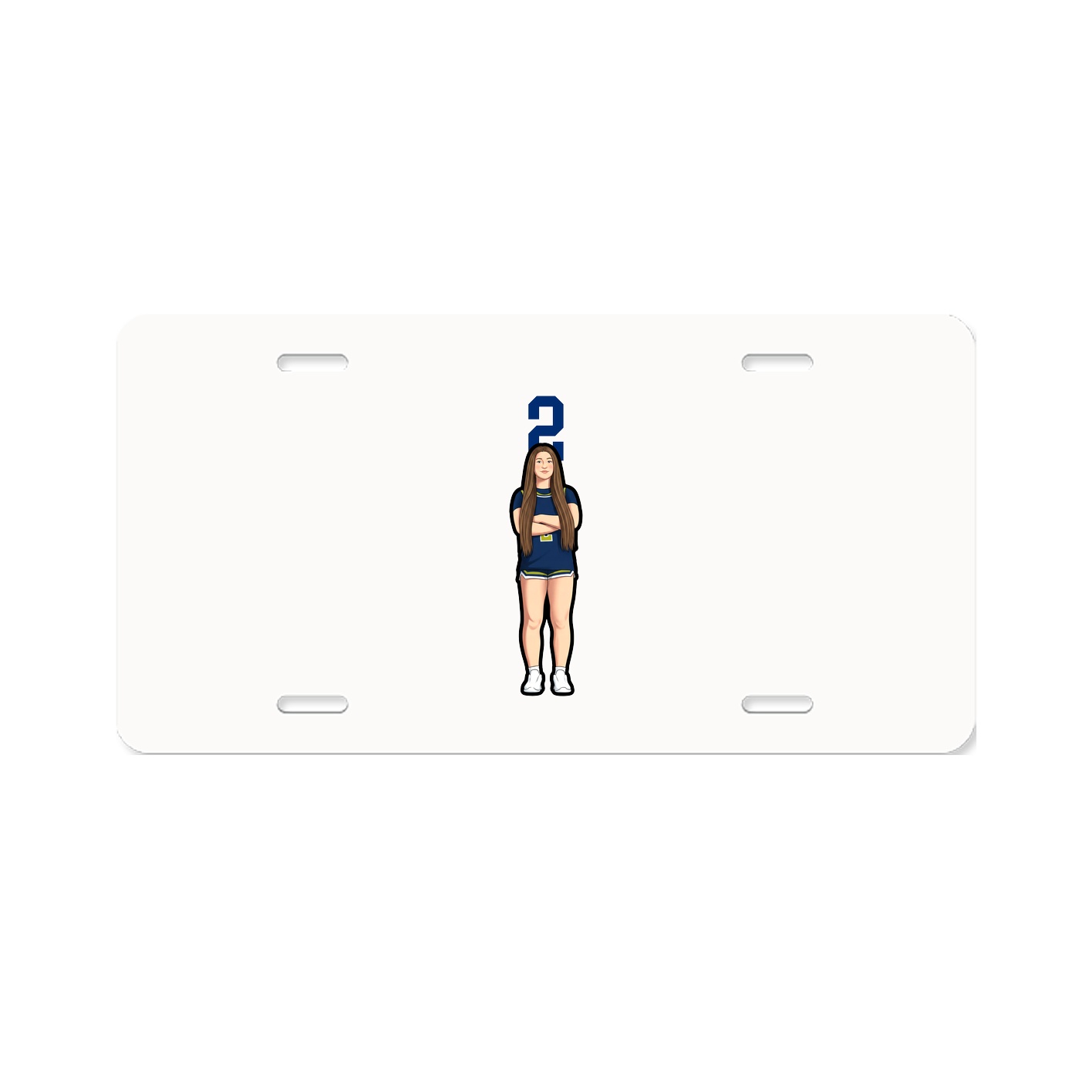 License Plate — Number Top in Classic