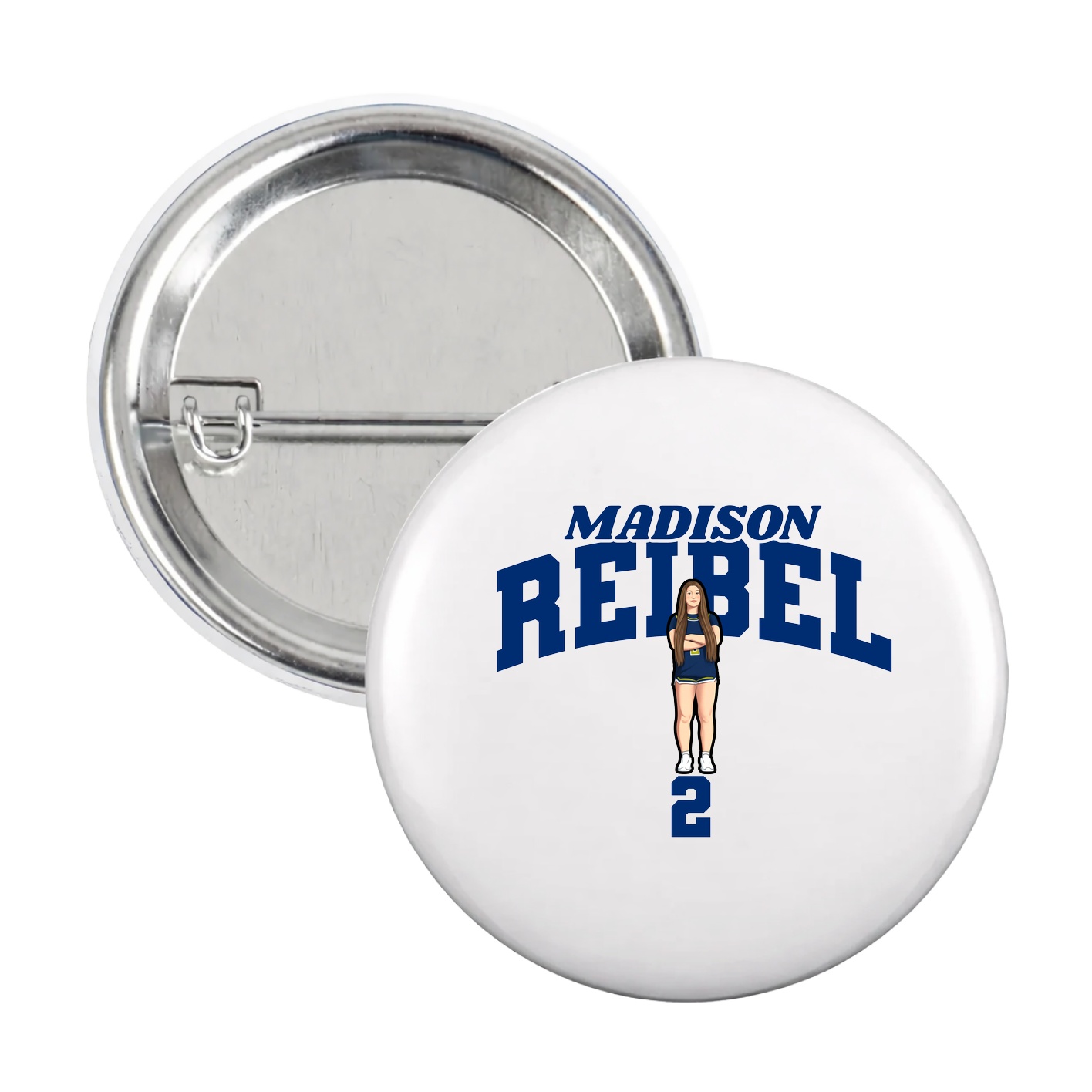 Game Day Button — Signature Arch in White